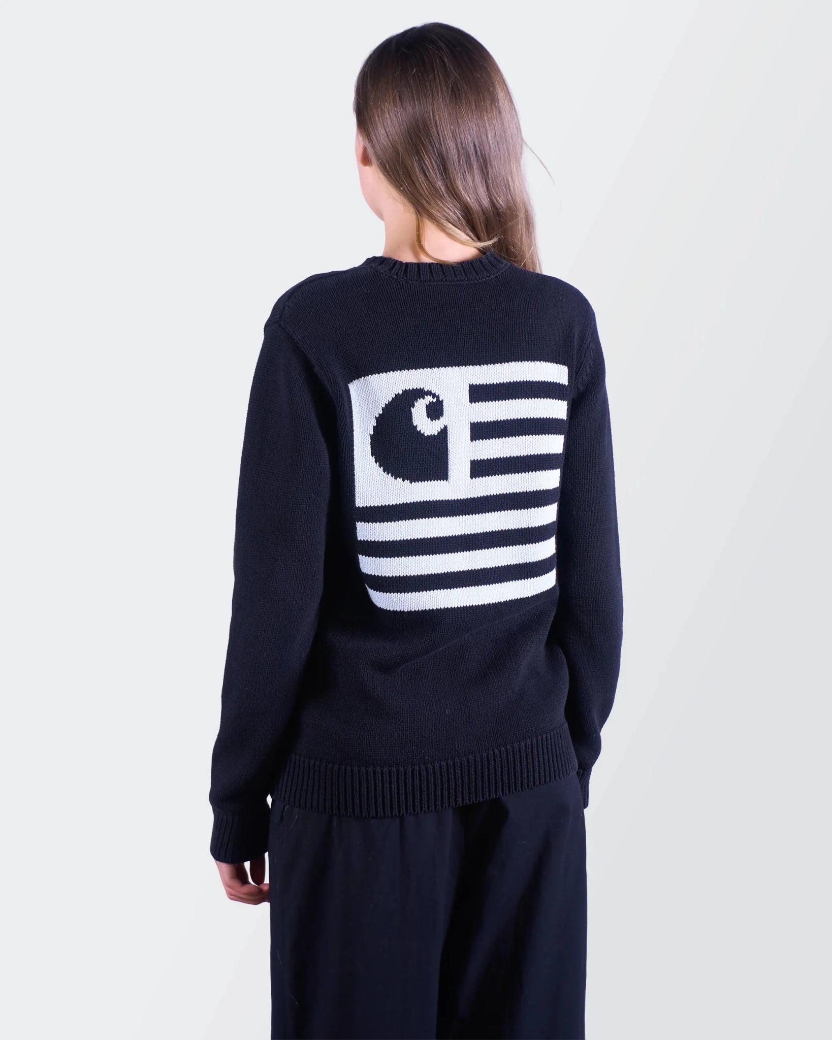 Carhartt Navy Cotton Crewneck Sweater - S