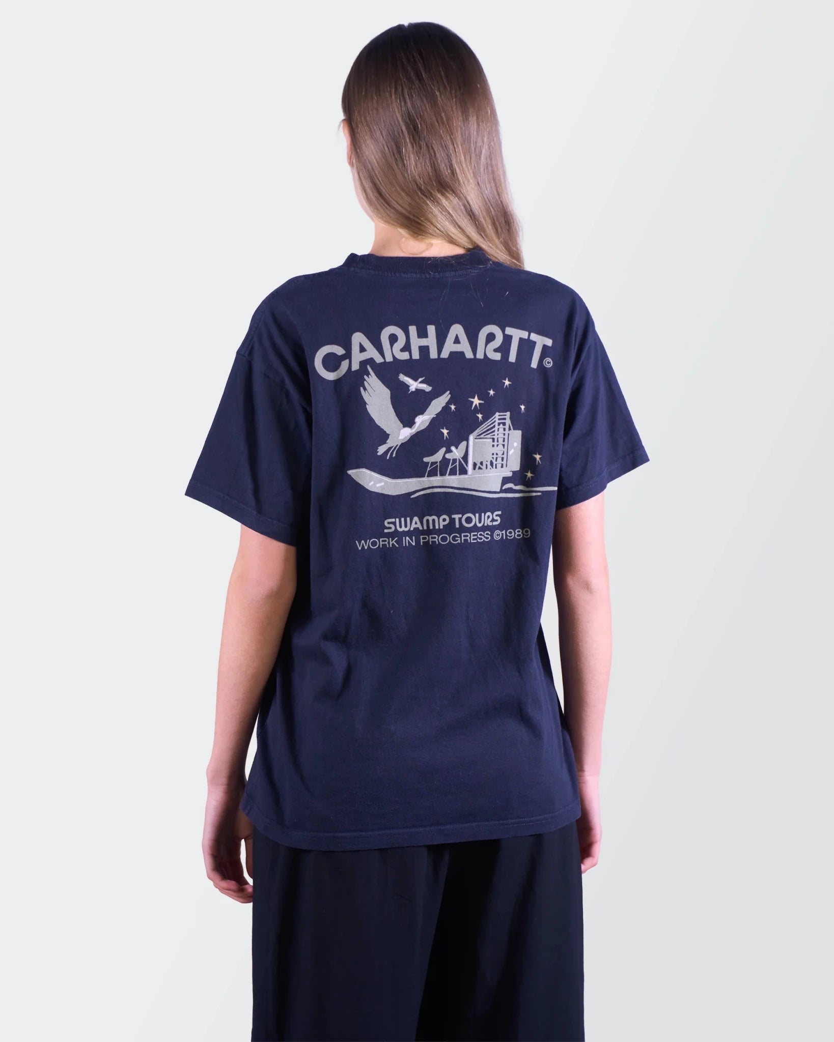 Carhartt Navy Cotton Graphic T-shirt - S