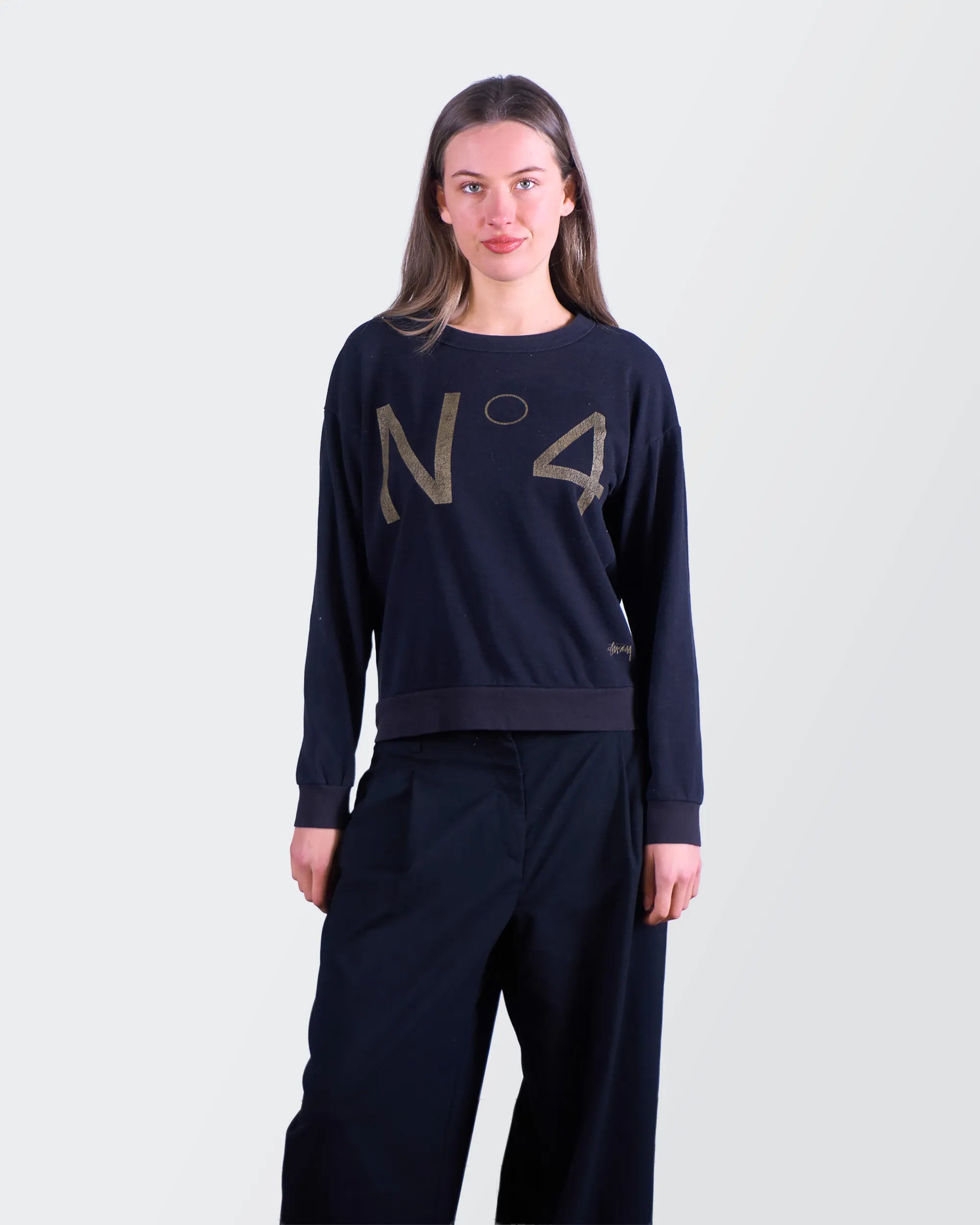 Stüssy Navy Long Sleeve T-shirt - S