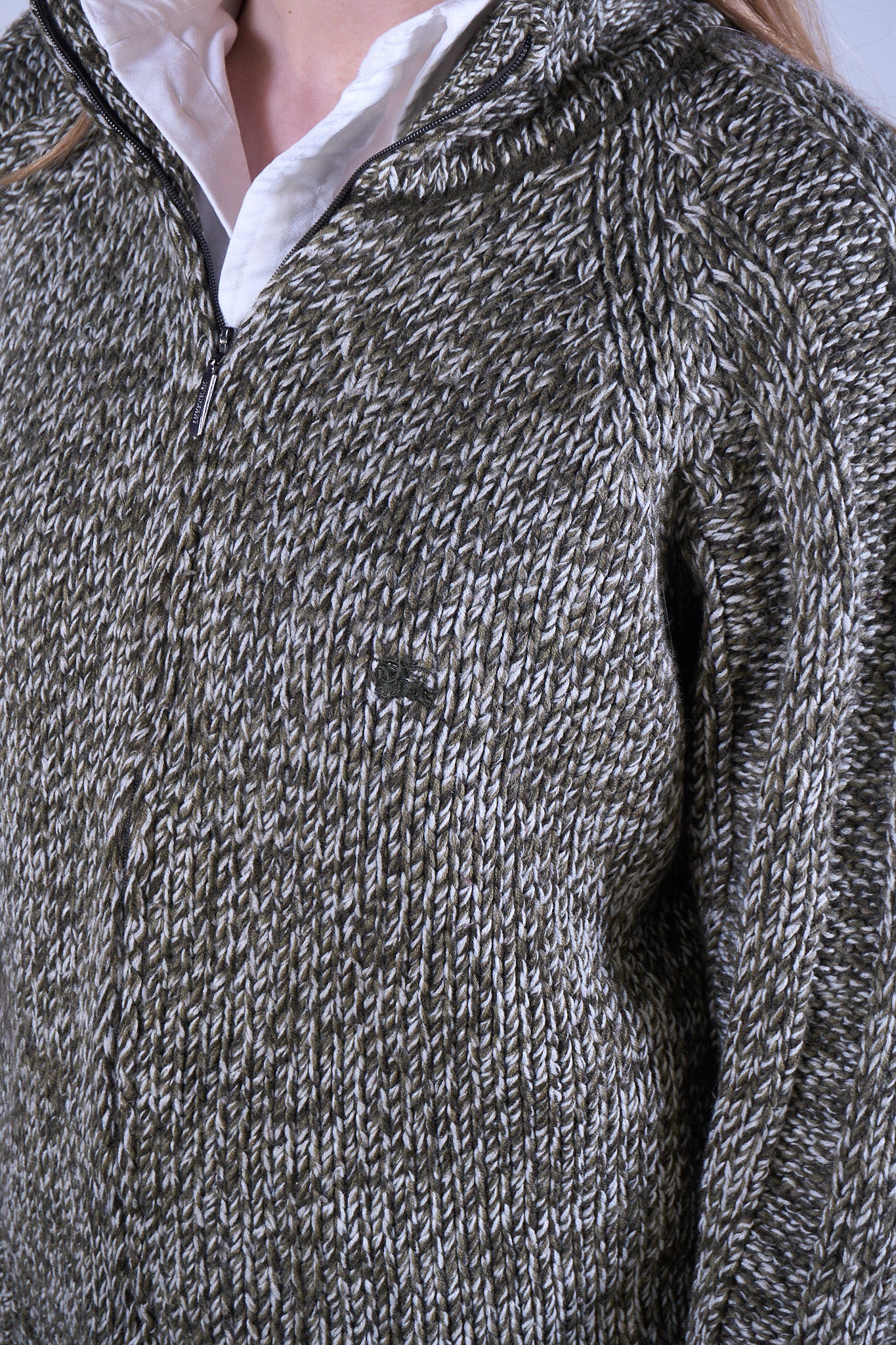 Burberry Grey Zip Cardigan - S