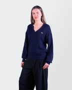 Lacoste Navy V-neck Jumper - M