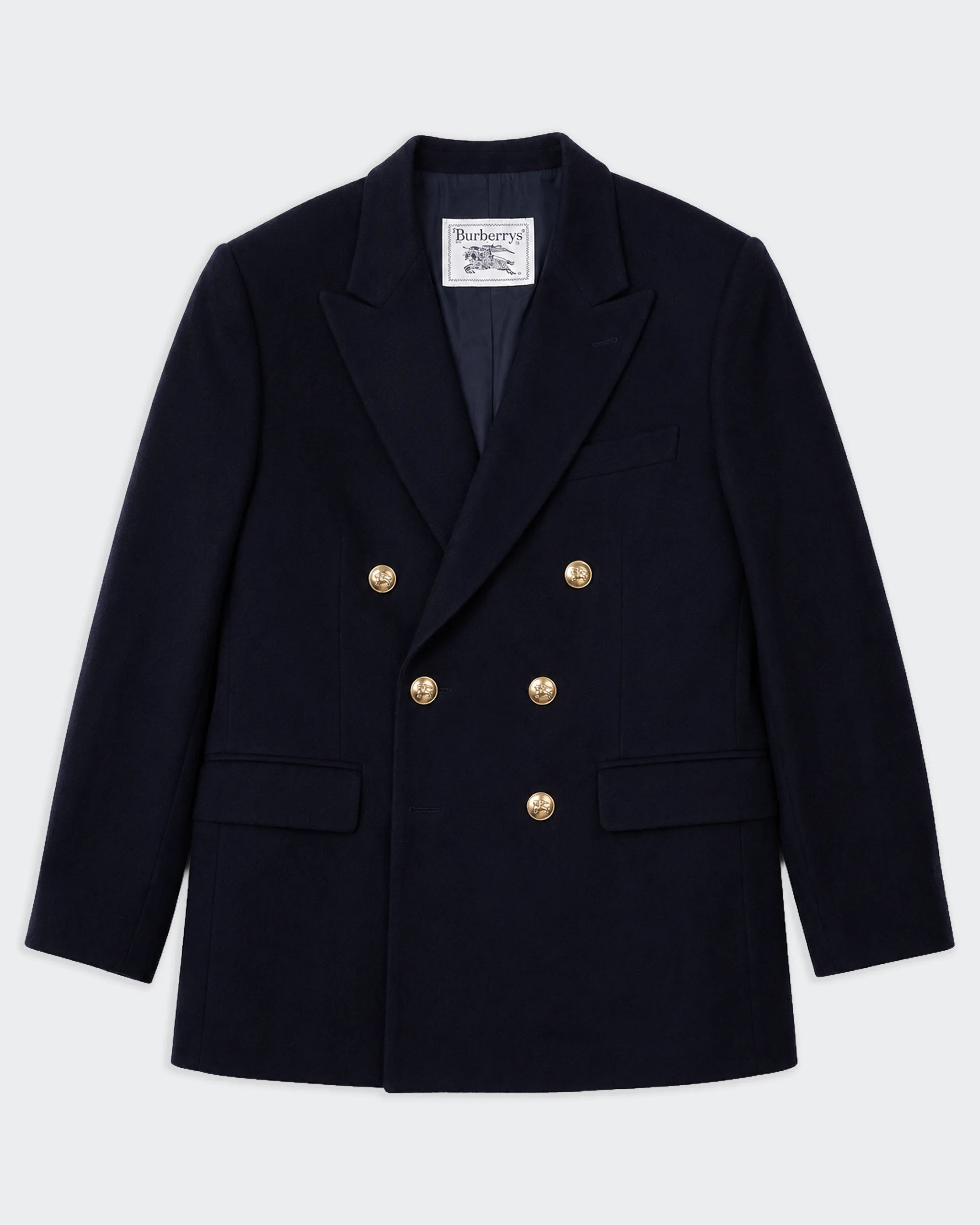 Burberry Navy Double-breasted Blazer - L/M