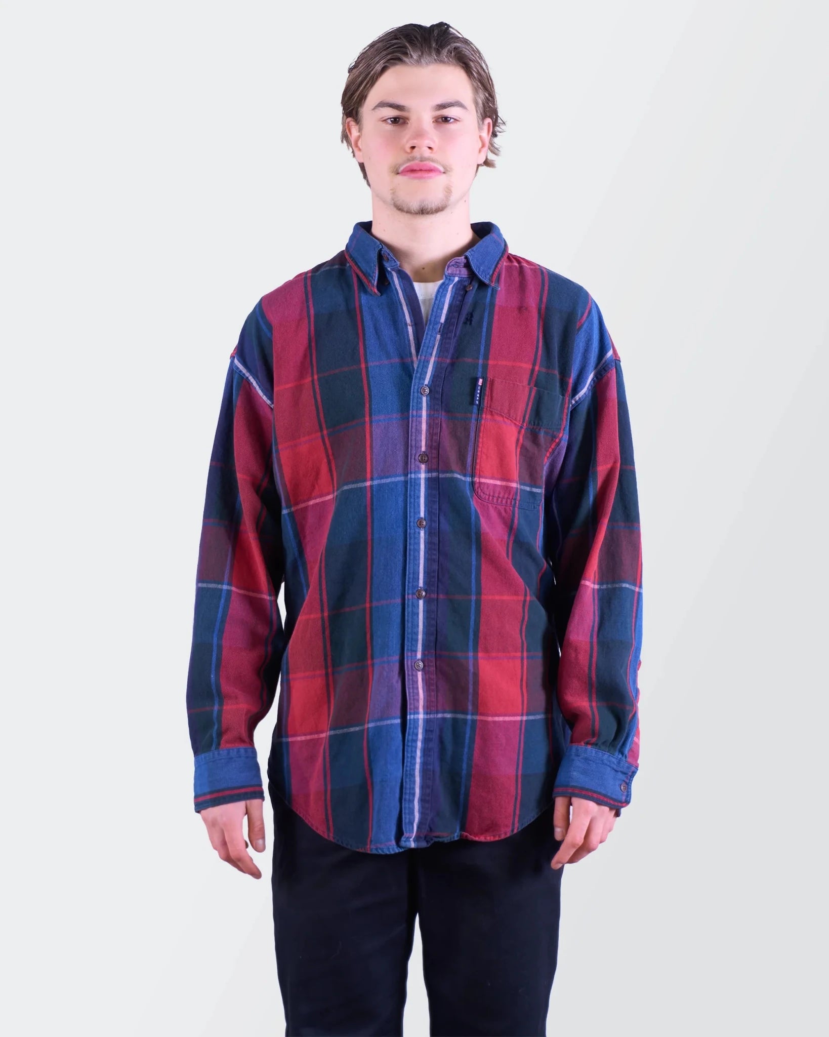 Chaps Blue Button - Up Shirt - M