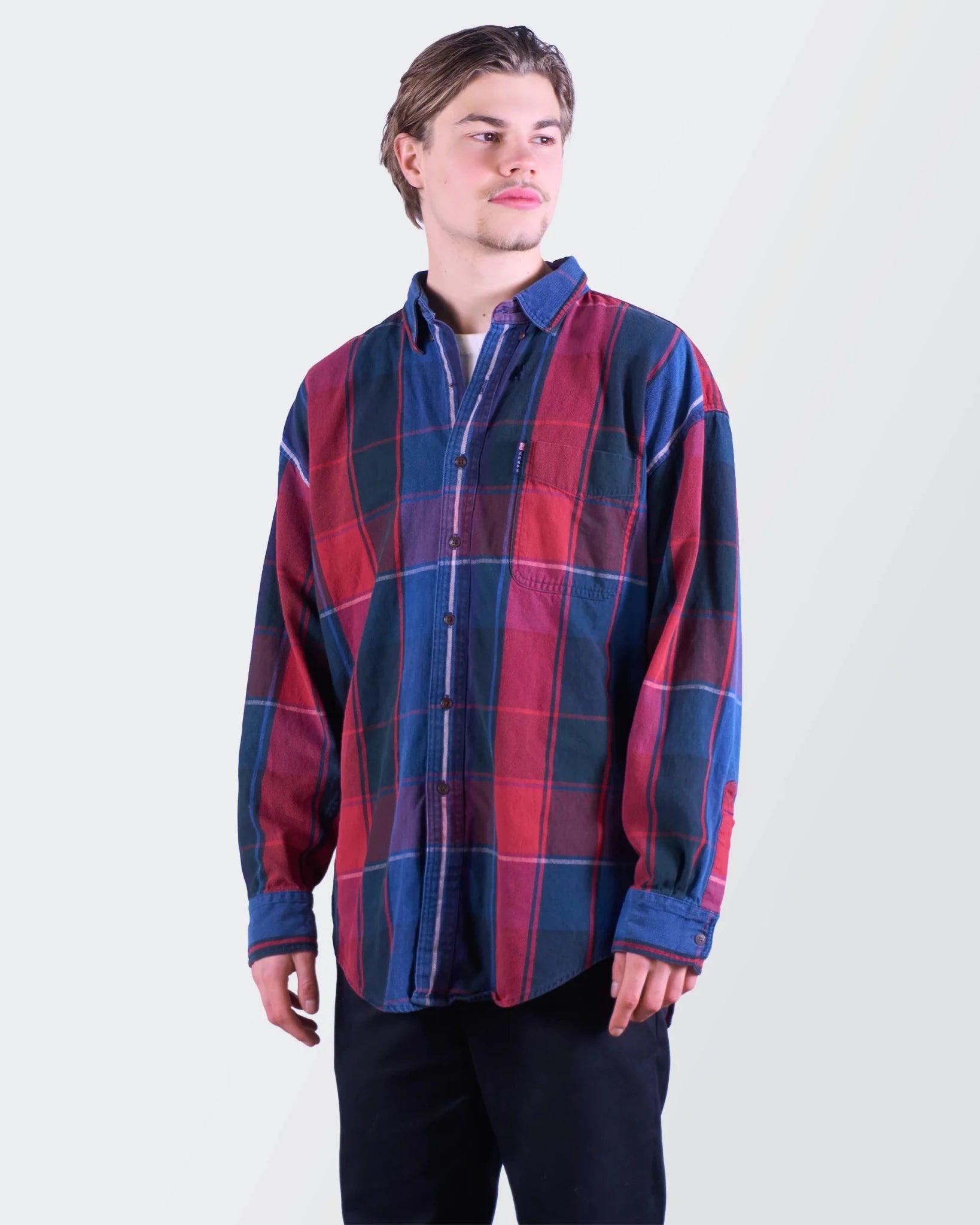 Chaps Blue Button - Up Shirt - M