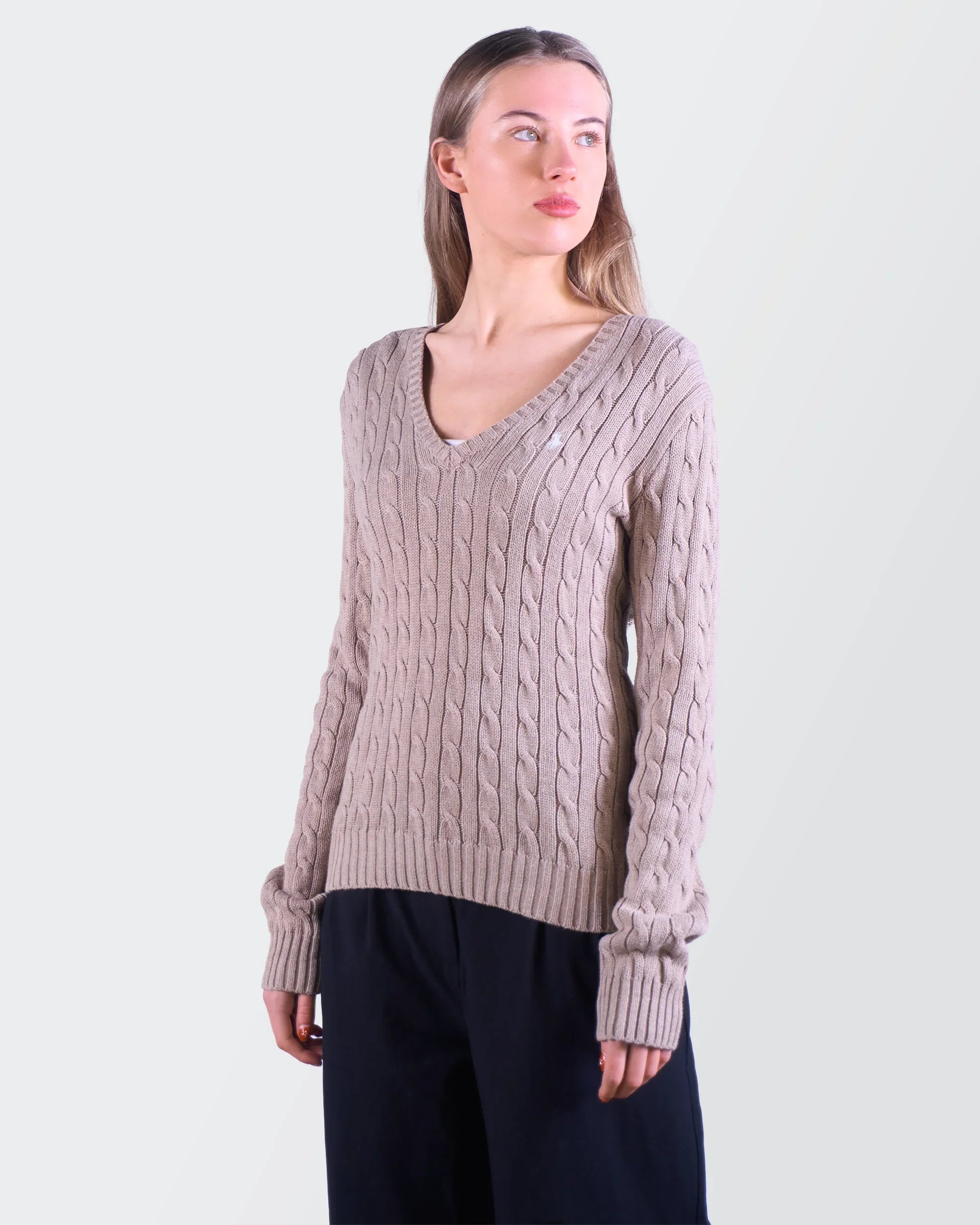 Ralph Lauren V-Neck Cable-Knit