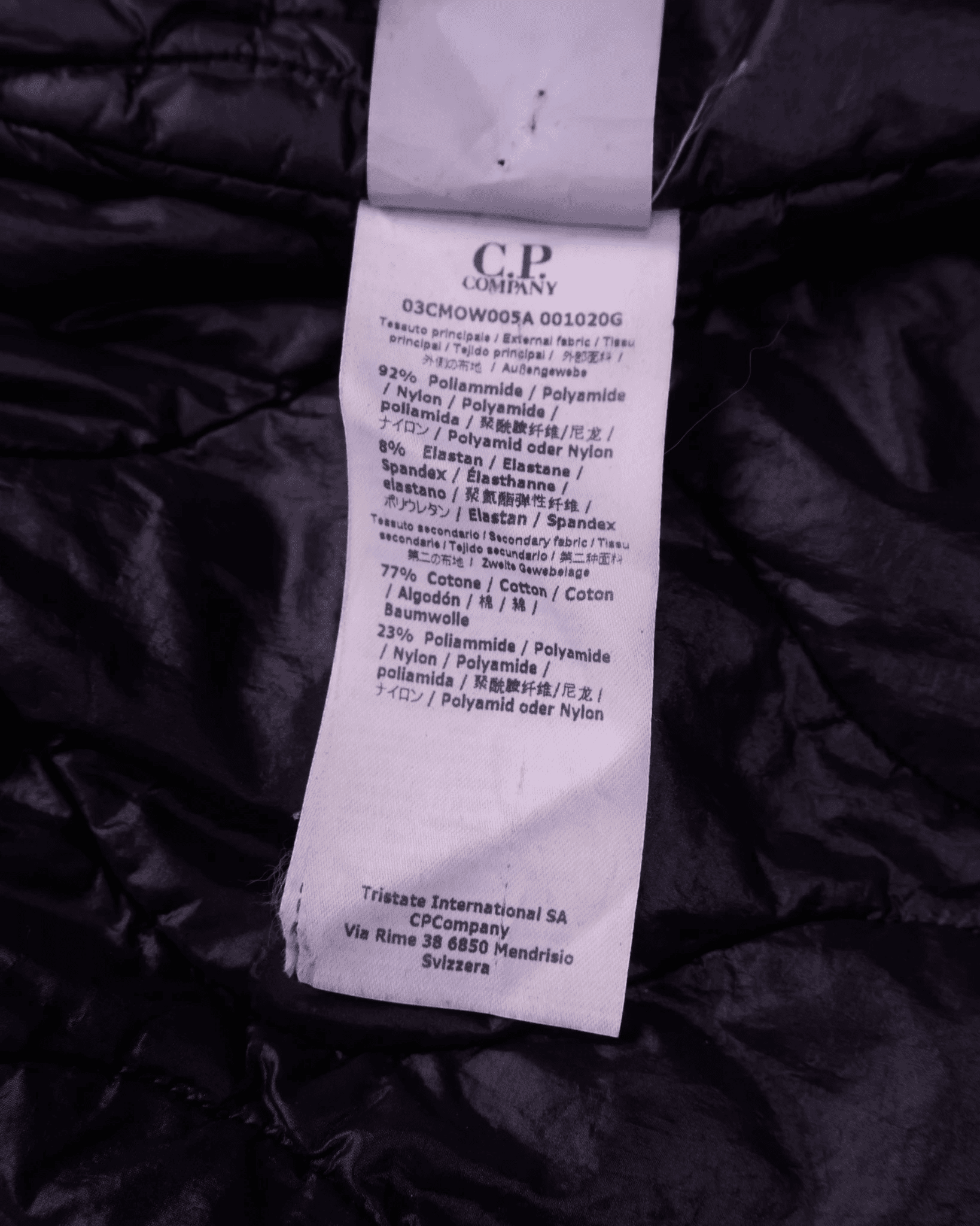 C.P. Company Black Parka Coat - L
