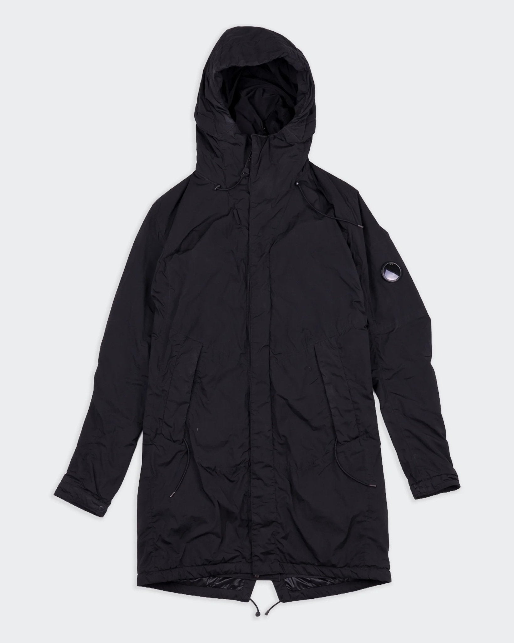 C.P. Company Black Parka Coat - L