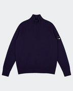 C.P. Company Navy Wool Half - zip Sweater - L
