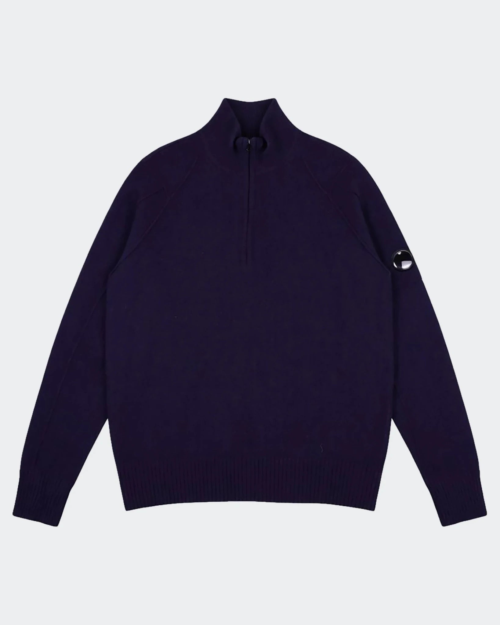 C.P. Company Navy Wool Half - zip Sweater - L