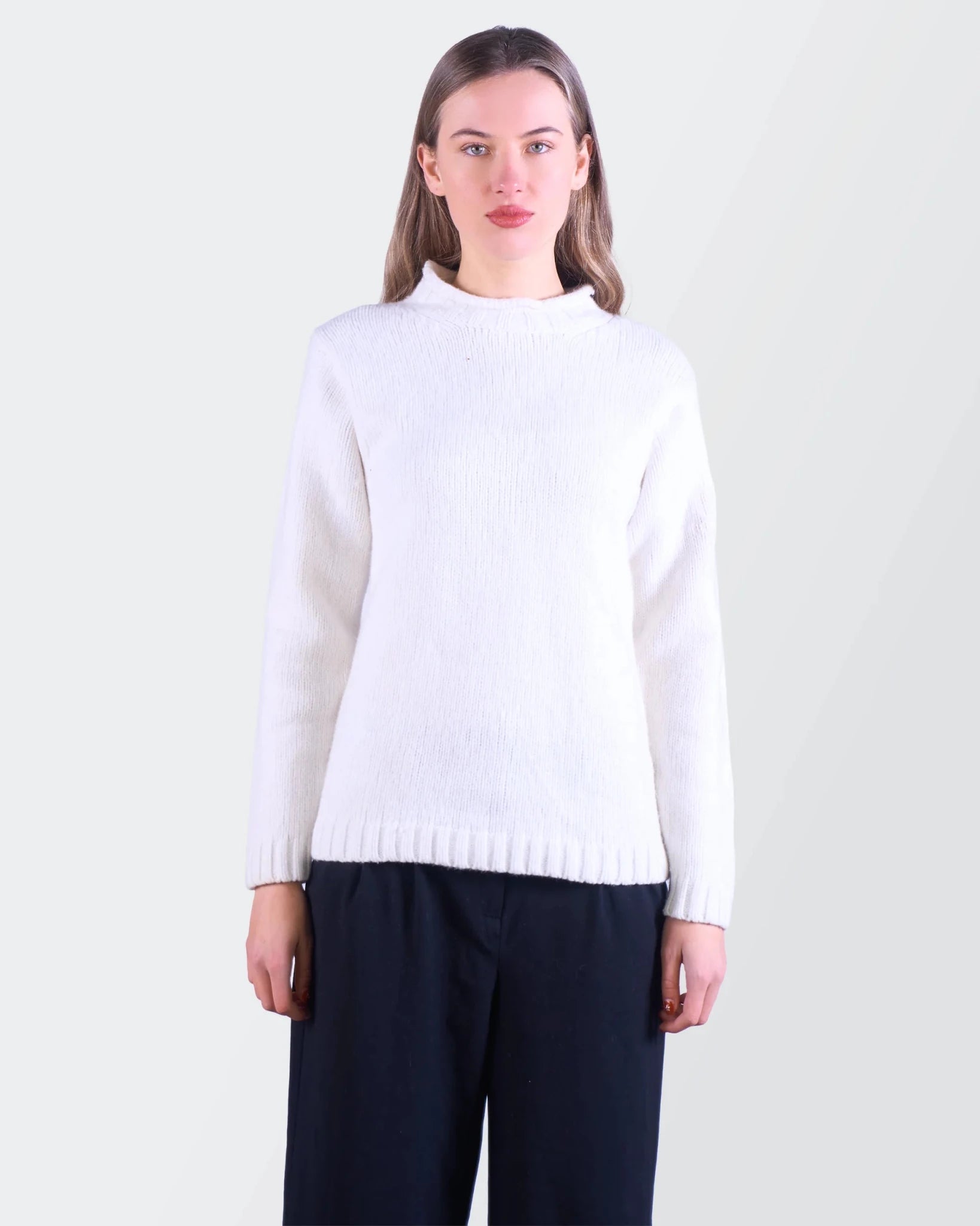 C.P. Company White Cotton Crewneck Sweater - S