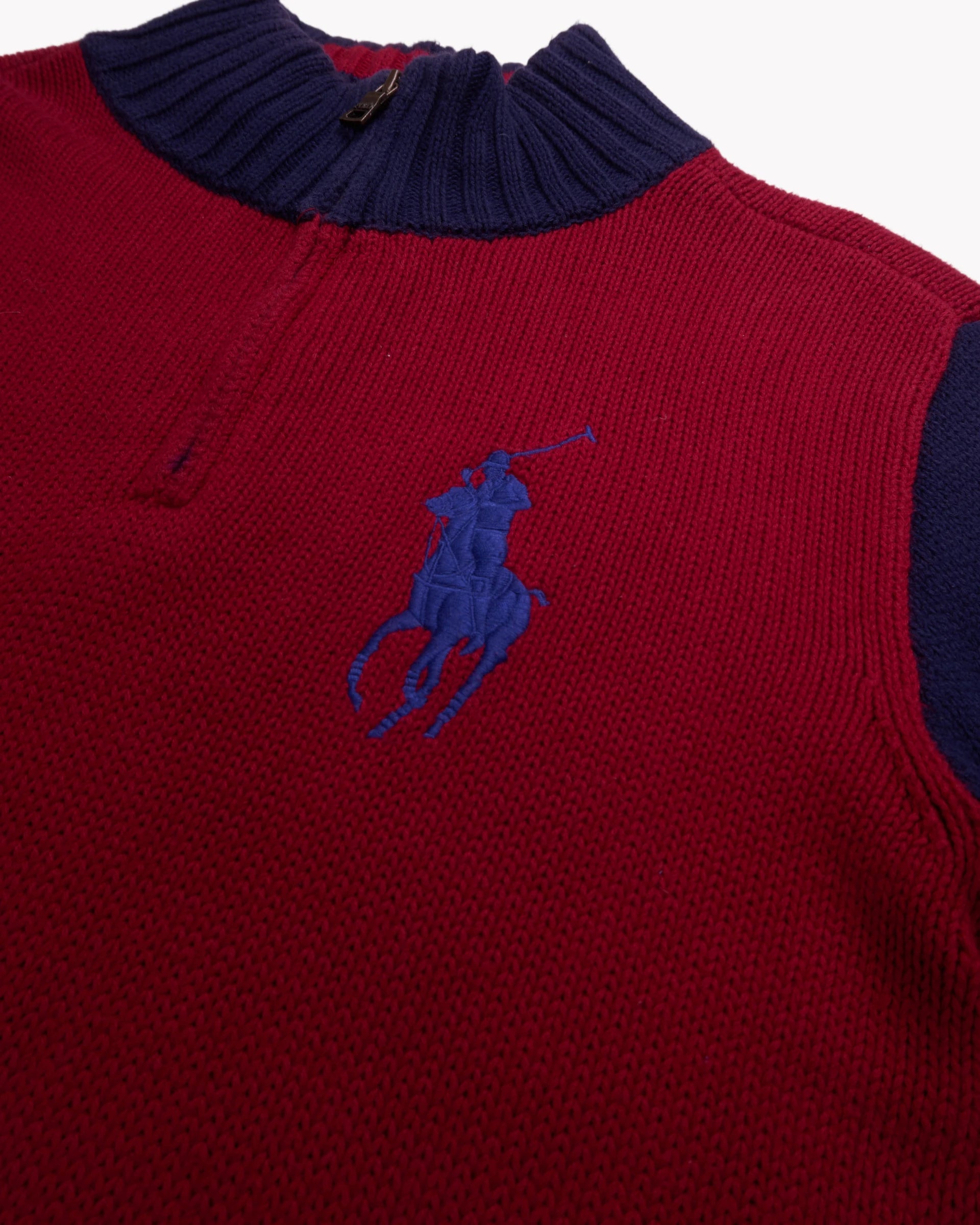 Ralph Lauren Red Quarter-zip Jumper - L