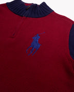 Ralph Lauren Red Quarter-zip Jumper - L