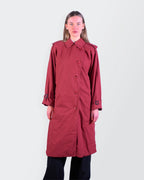 Burberry 1980's Red  Single-breasted Trenchcoat - S