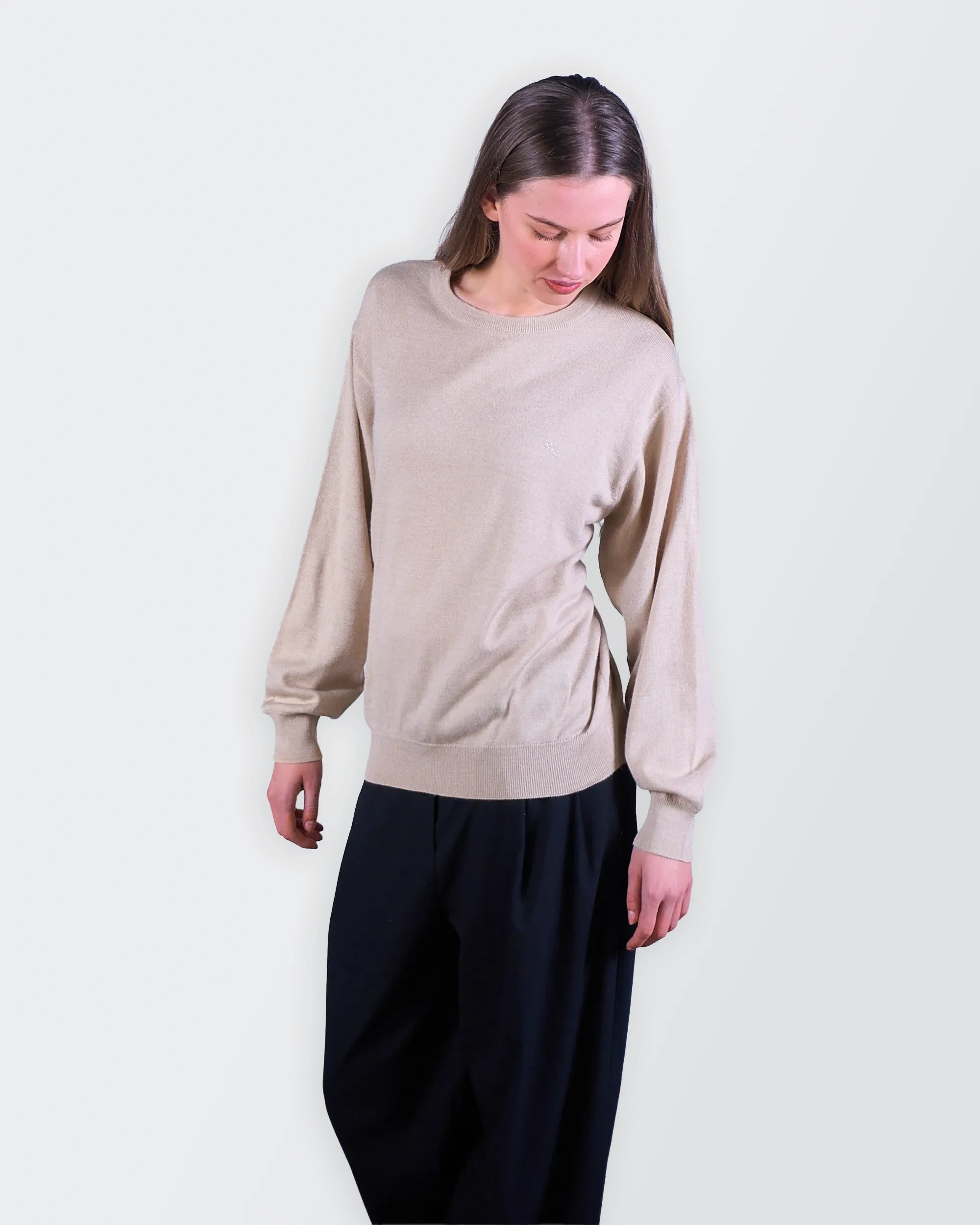 Burberry Beige Crewneck Jumper - L