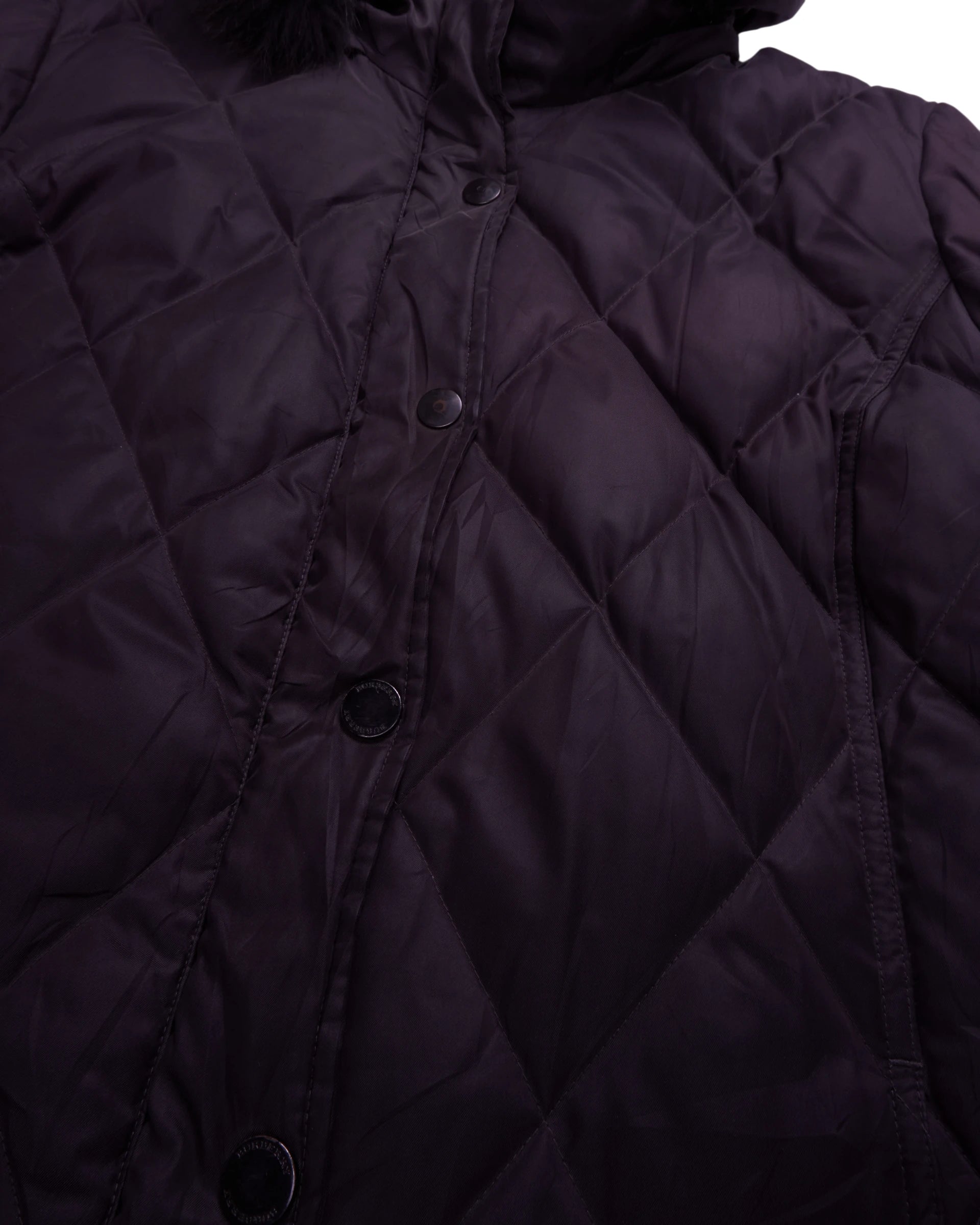 Burberry Purple Quilted Jacket - M