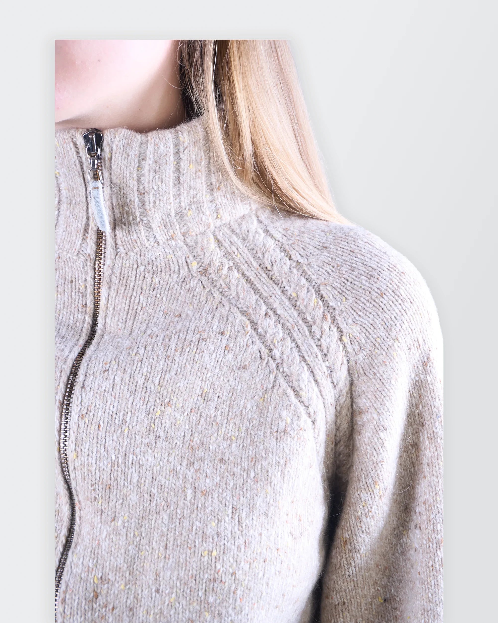 Burberry Beige Full-Zip Jumper - S