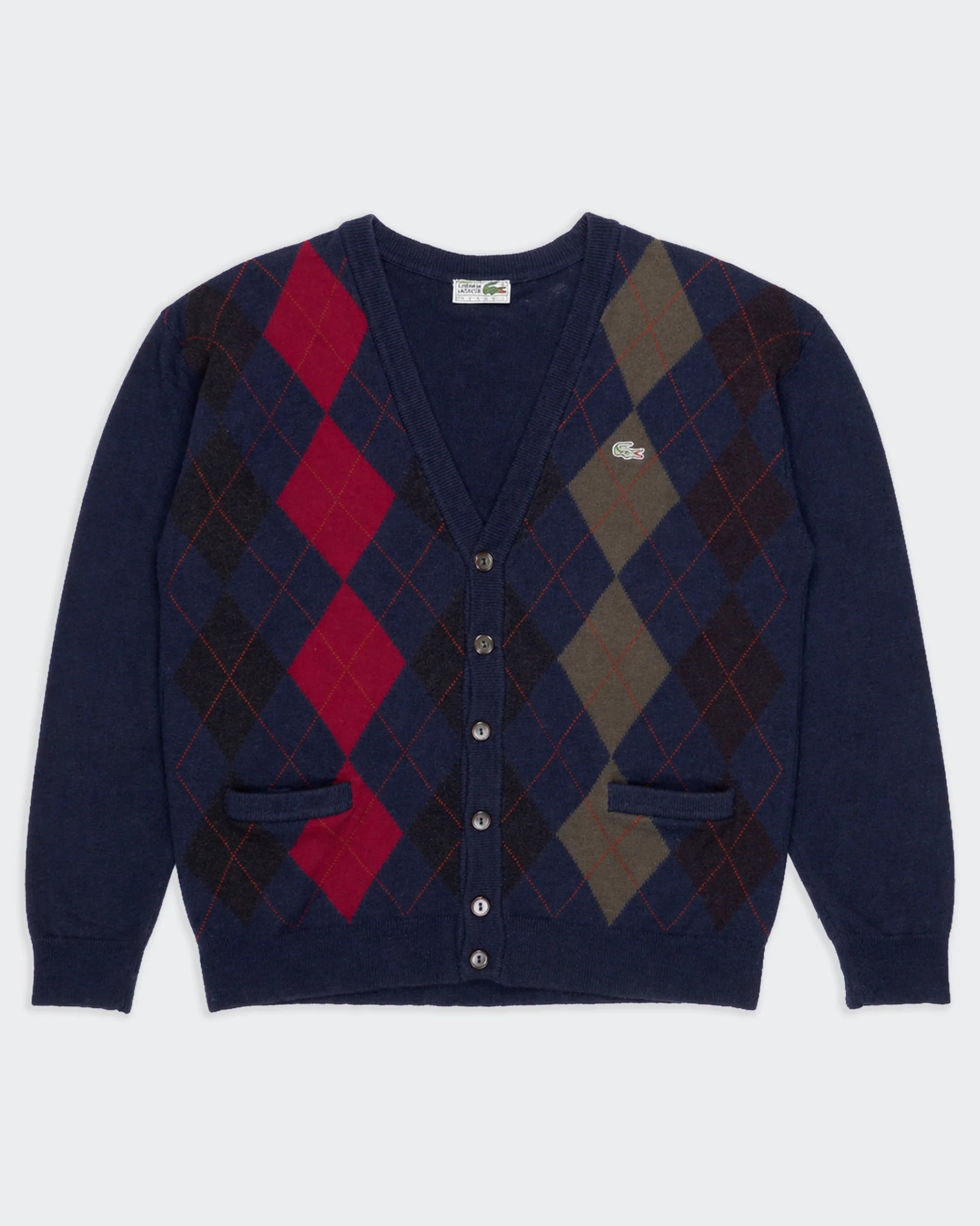 Lacoste Navy Button Cardigan - L