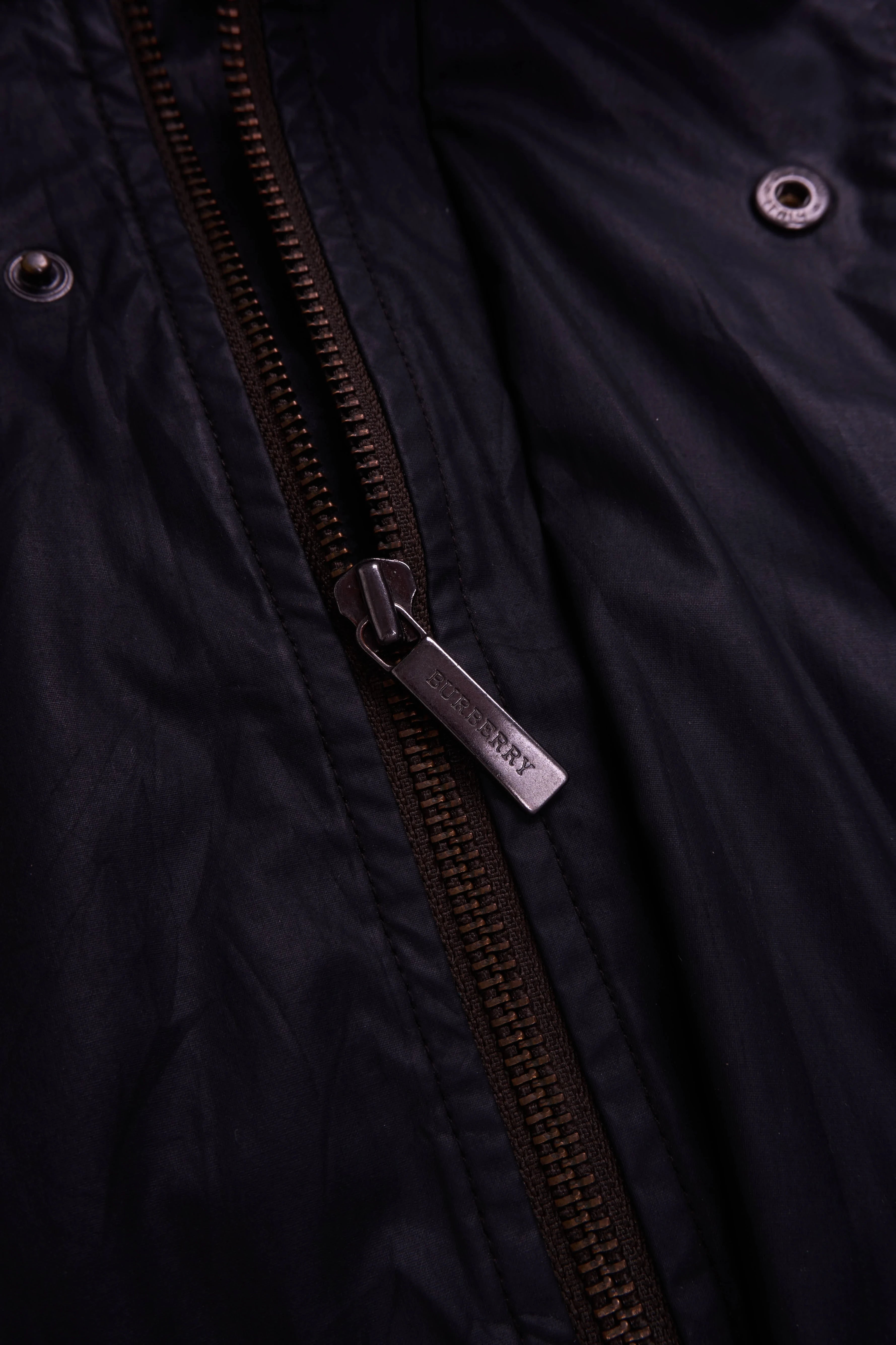 Burberry Navy Overcoat - XL