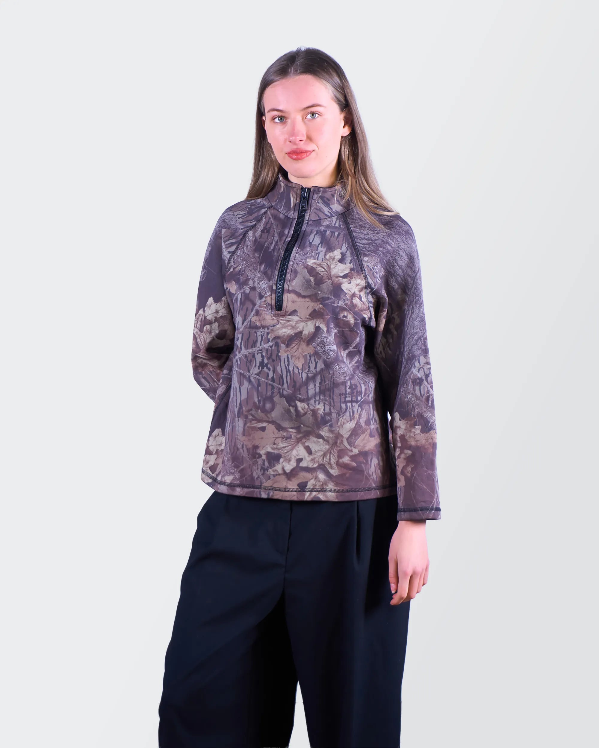 Realtree Purple Half-zip Jumper - S