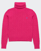 Ralph Lauren Pink Turtleneck Jumper - S