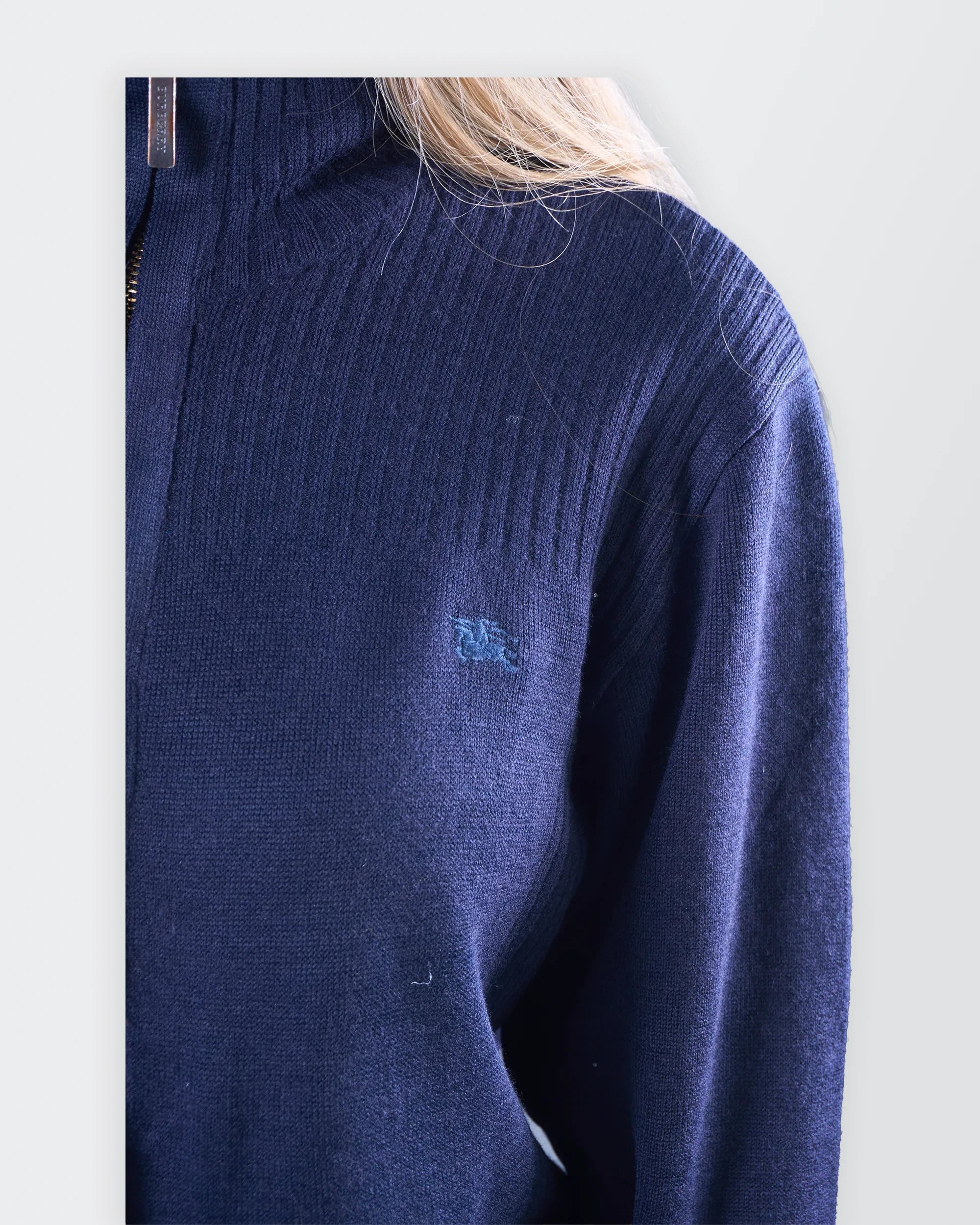 Burberry Navy Full-Zip Jumper - S