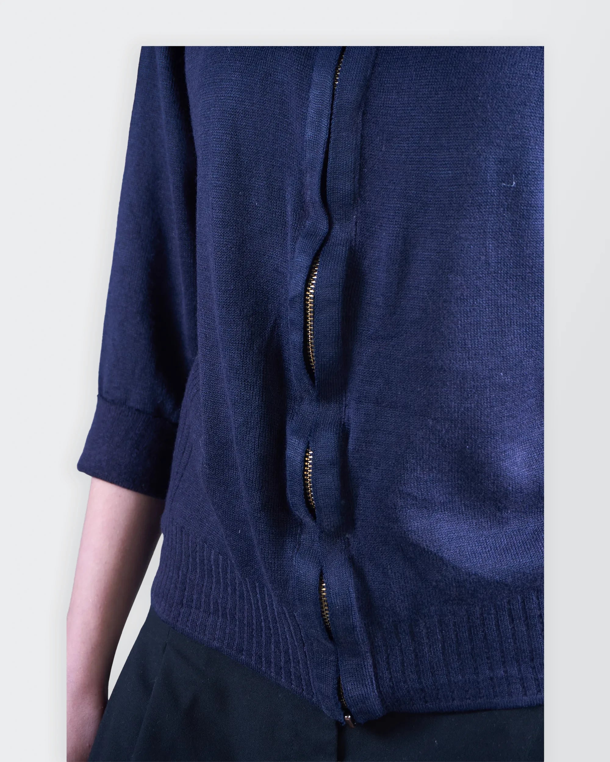 Burberry Navy Full-Zip Jumper - S