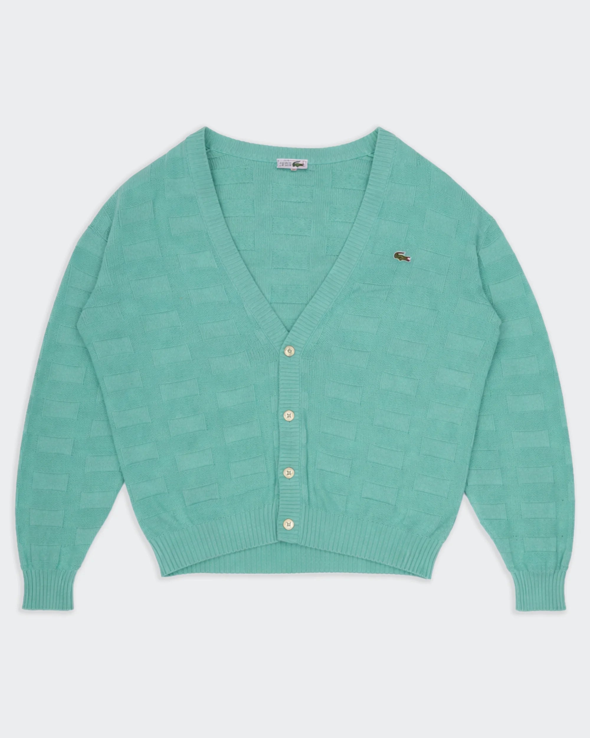Lacoste Green Button Cardigan -
