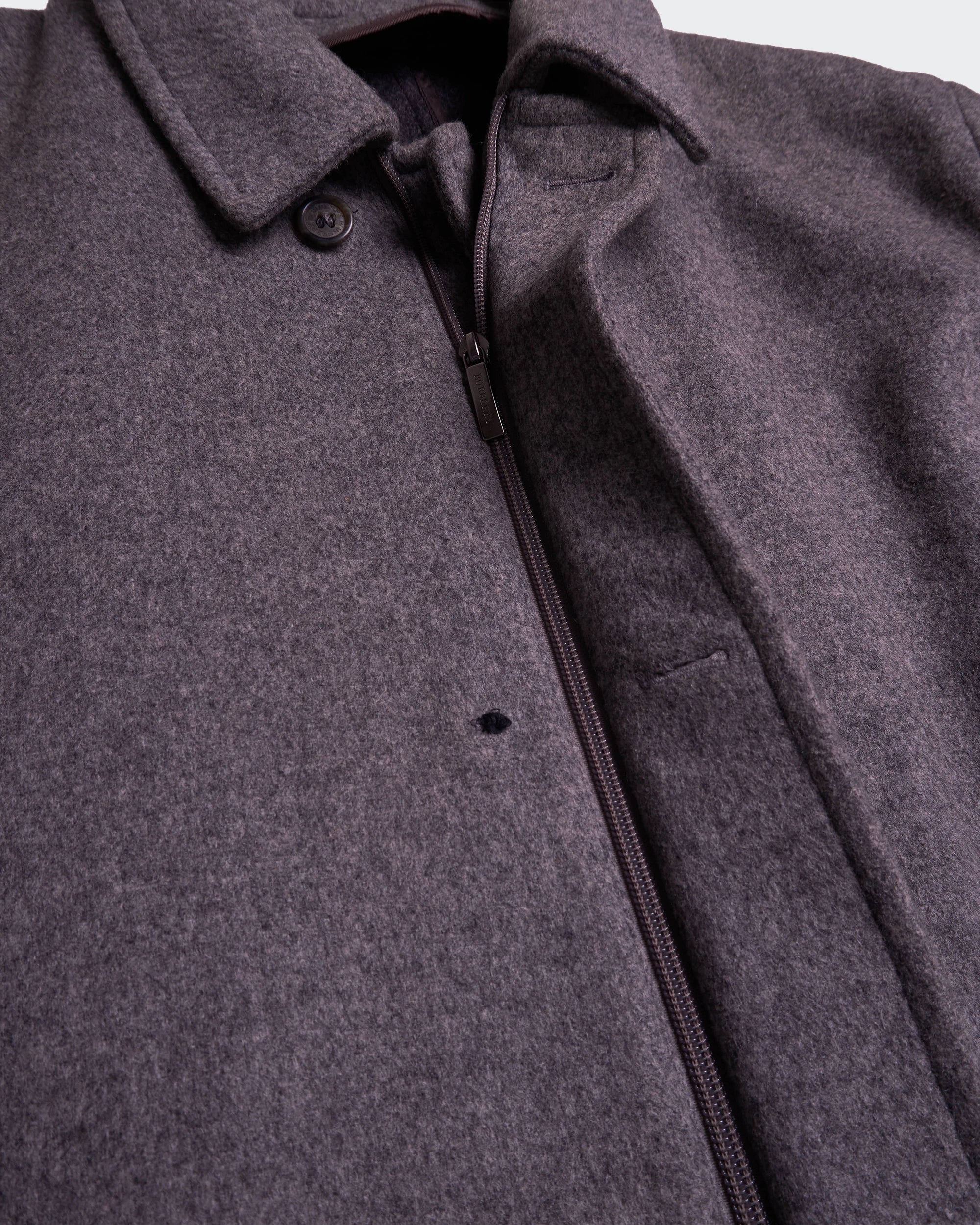 Burberry Grey Overcoat - M