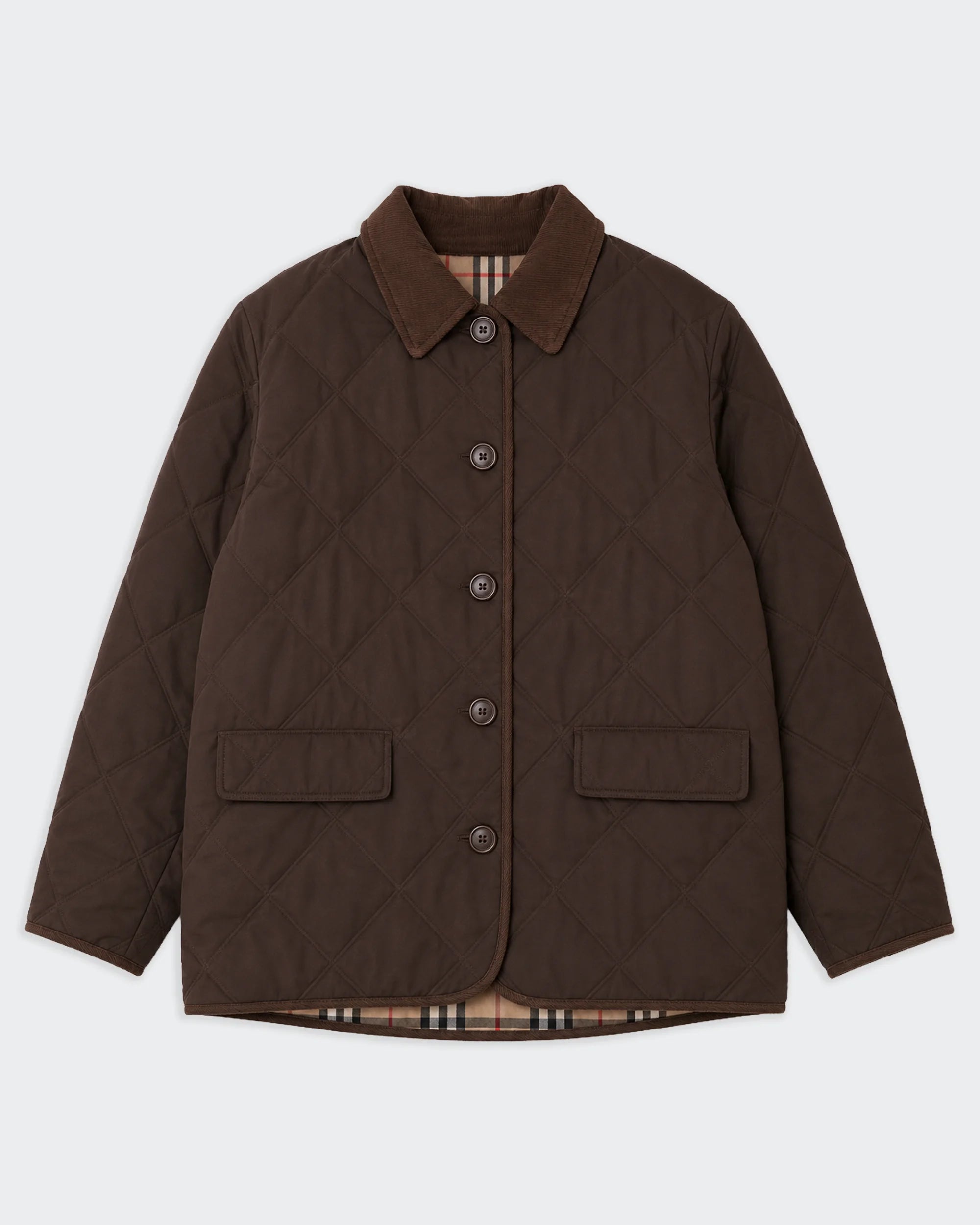 Burberry Brown Quilted Jacket - XL