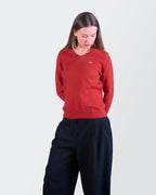 Lacoste Red V-neck Jumper - S