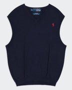 Ralph Lauren Navy Sleeveless Jumper - XXl