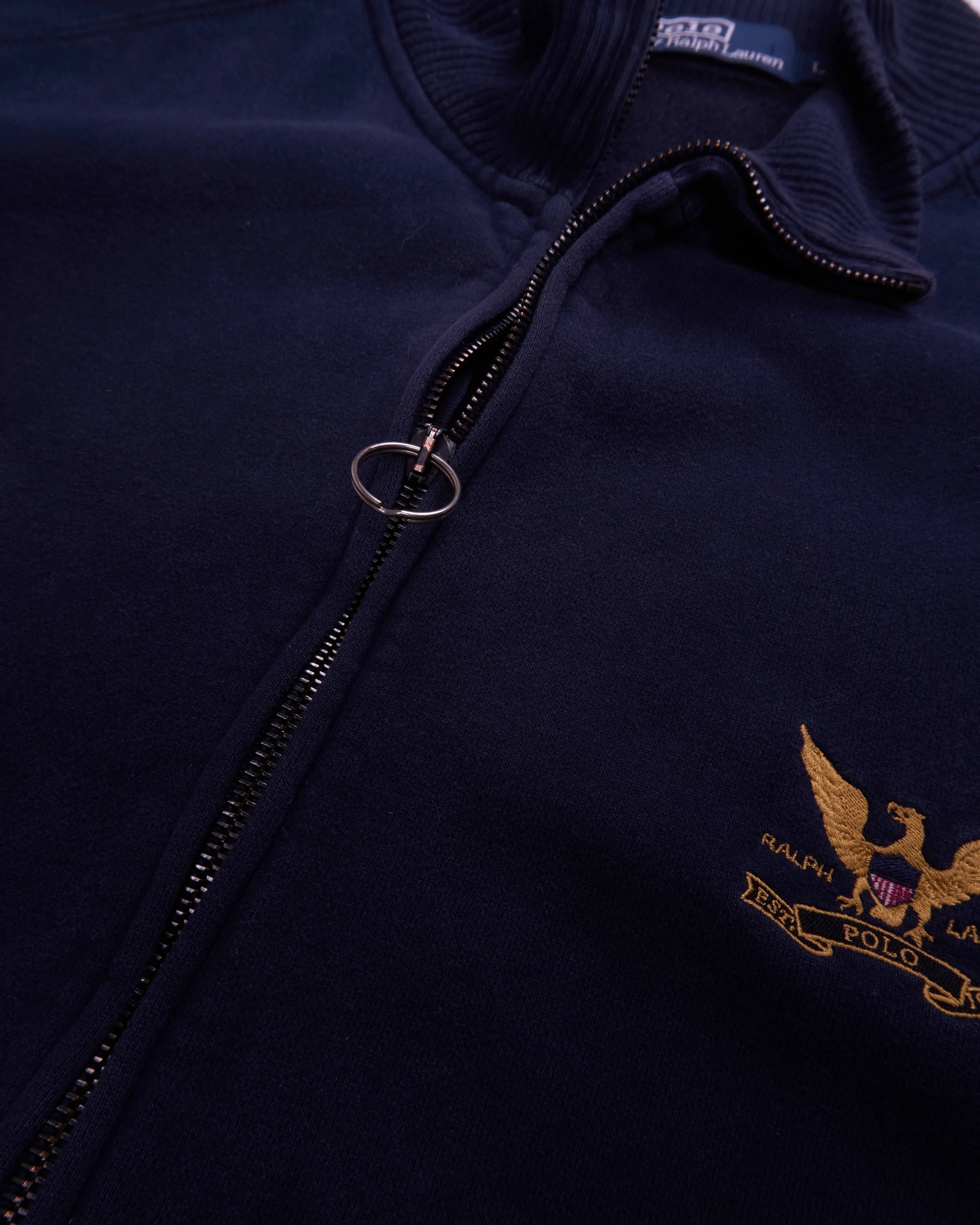 Ralph Lauren Navy Full-Zip Jumper - L