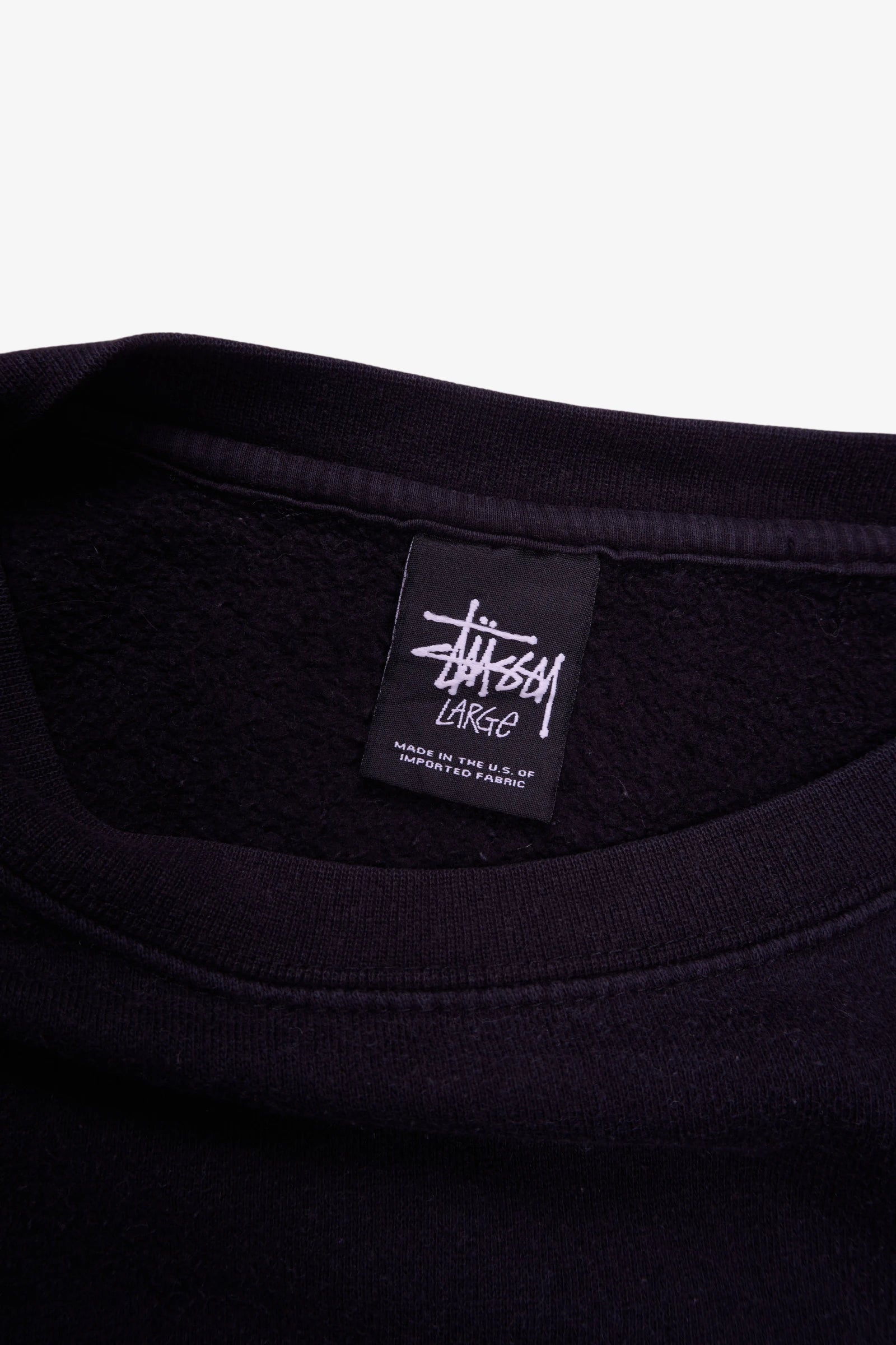 Stüssy Black Crewneck Sweater - L