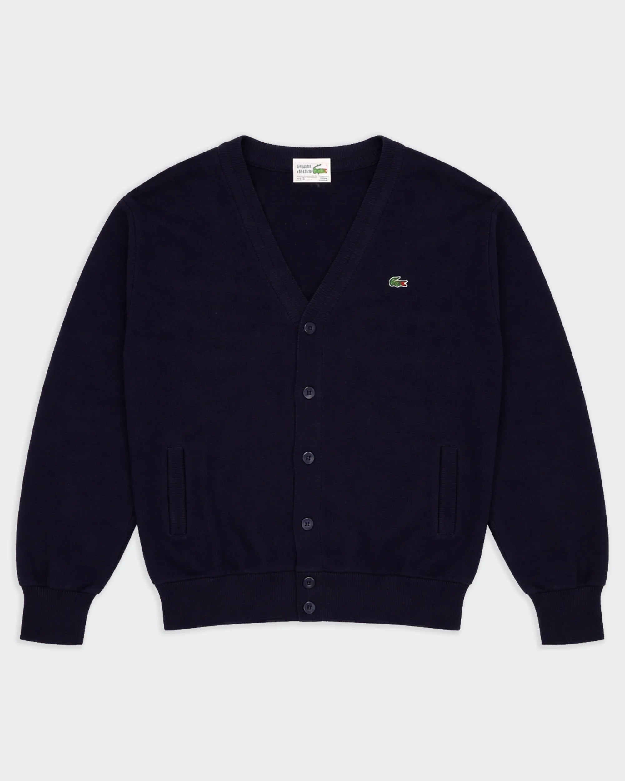 Lacoste Navy Button Cardigan -