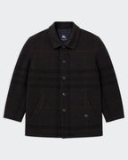 Burberry Black Overcoat - L