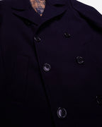 Burberry Navy Overcoat - M