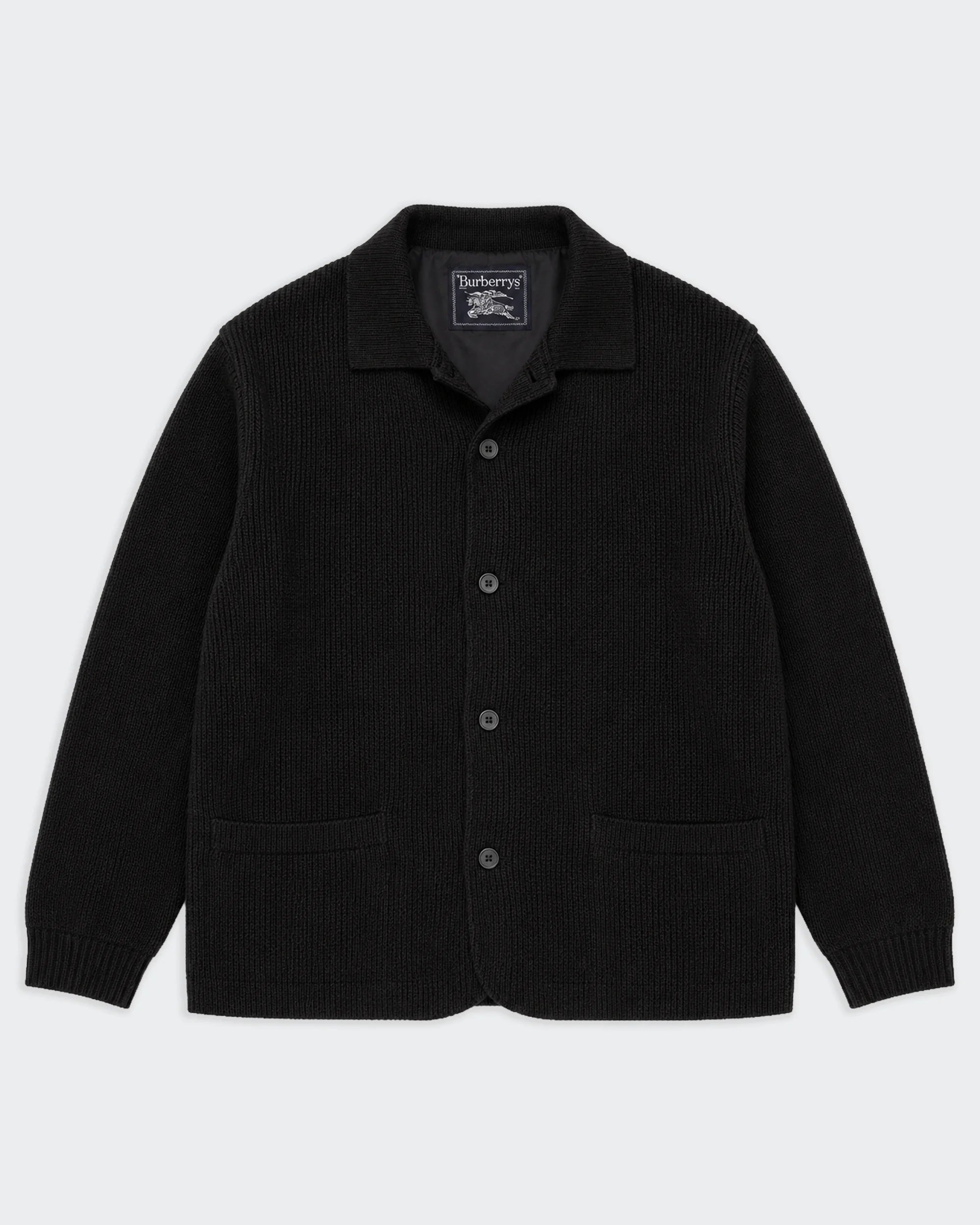 Burberry Black Button Cardigan - L