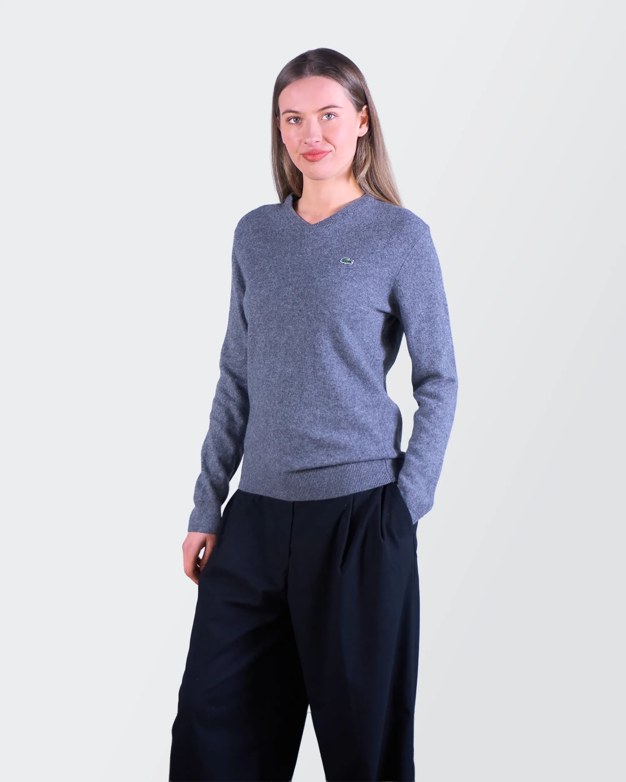 Lacoste Grey Crewneck Jumper - S