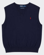 Polo By Ralph Lauren Navy Sleeveless Jumper - XL