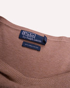 Ralph Lauren Brown V-neck Jumper - XL