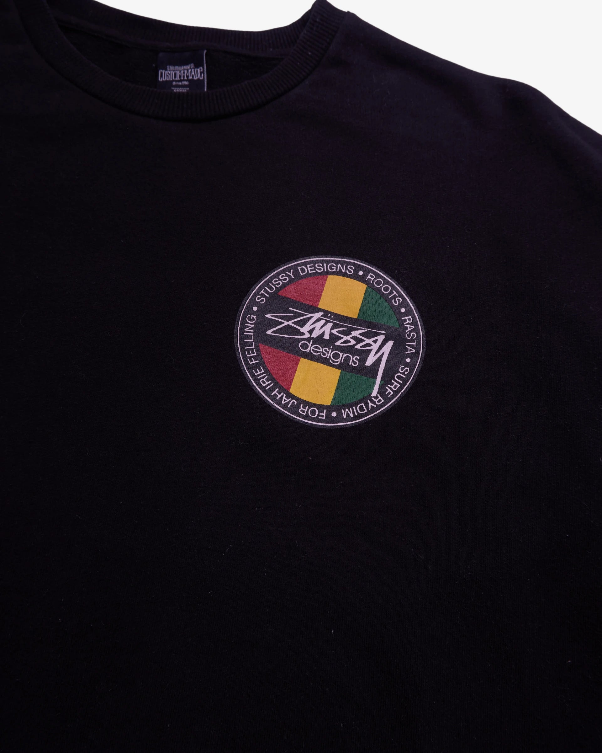 Stüssy Black Crewneck Sweater - L