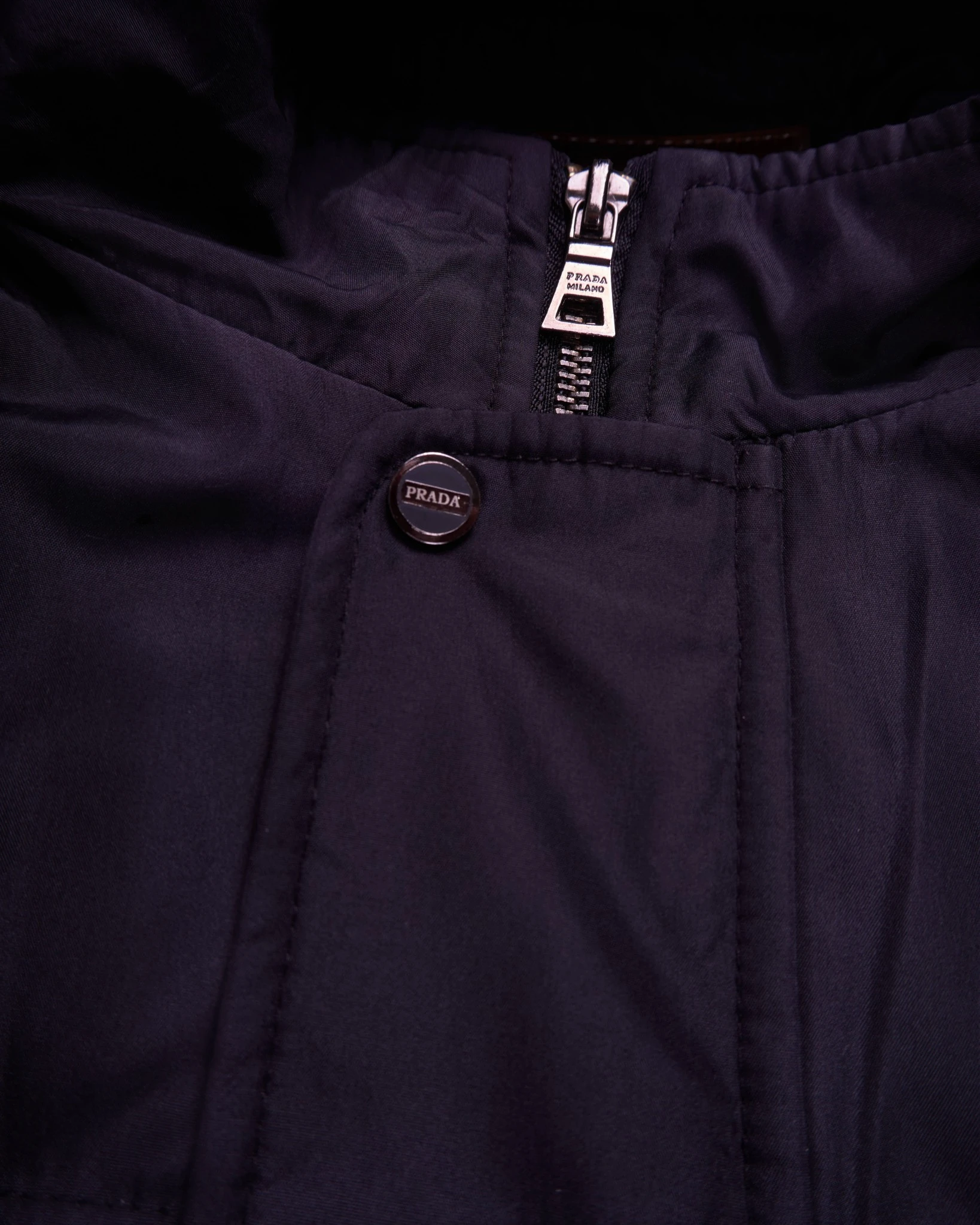 Prada Black Rain Jacket - M