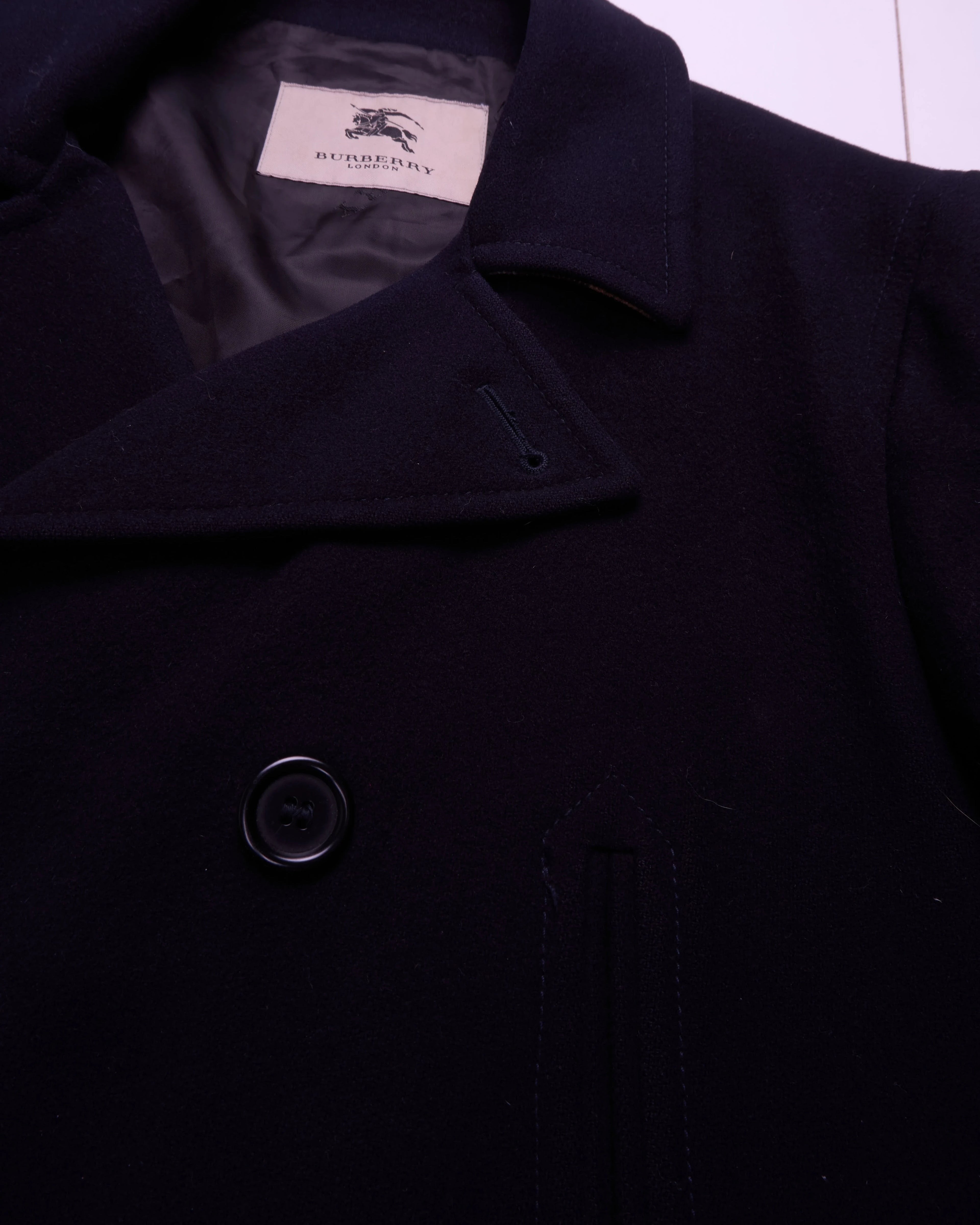 Burberry Grey Overcoat - XL