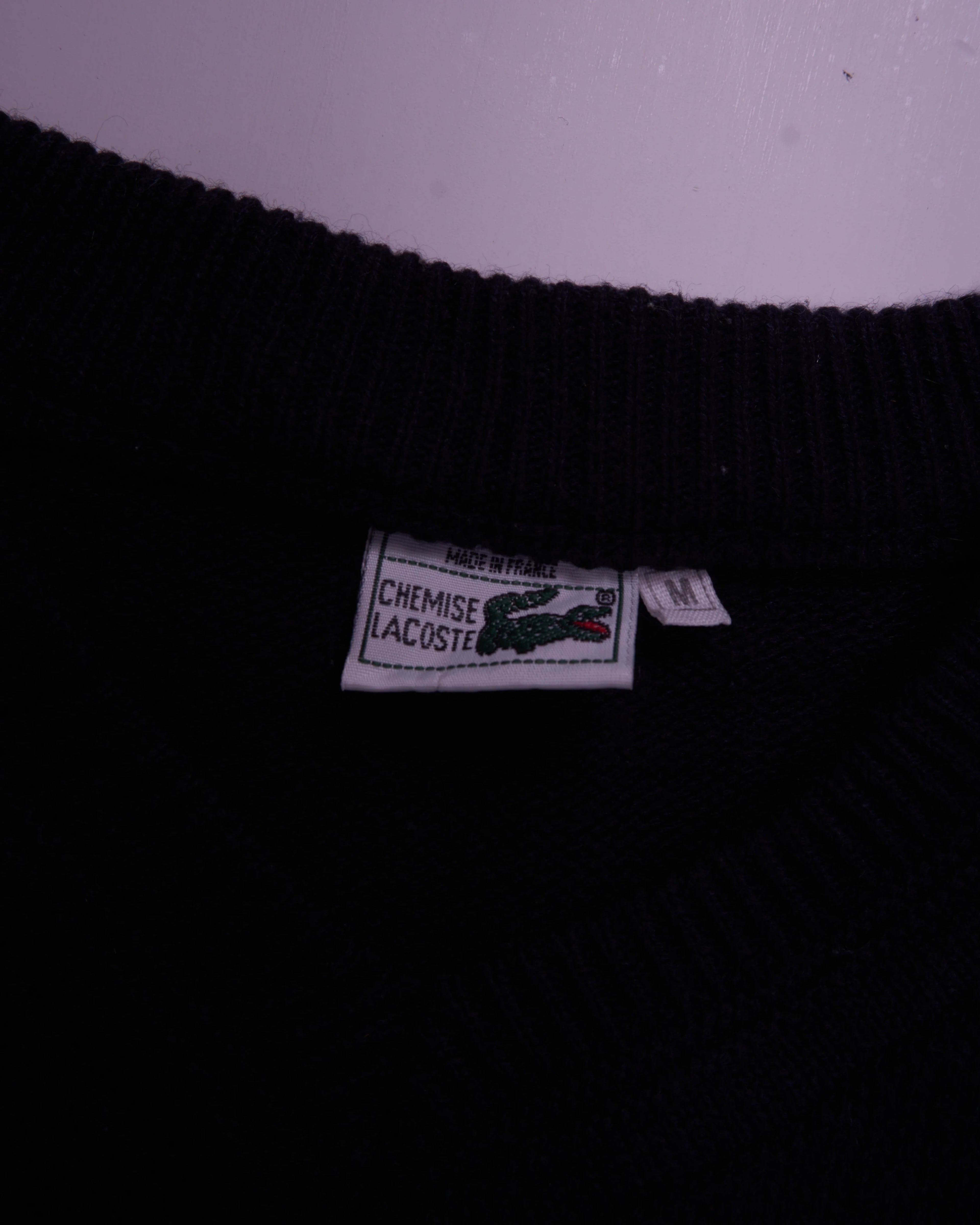Lacoste Navy Crewneck Jumper - M