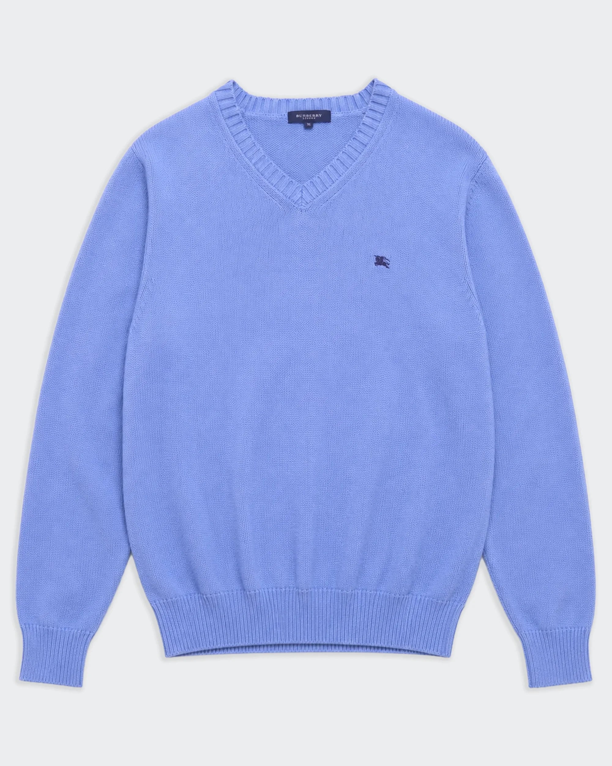 Burberry Blue V-neck Jumper - M