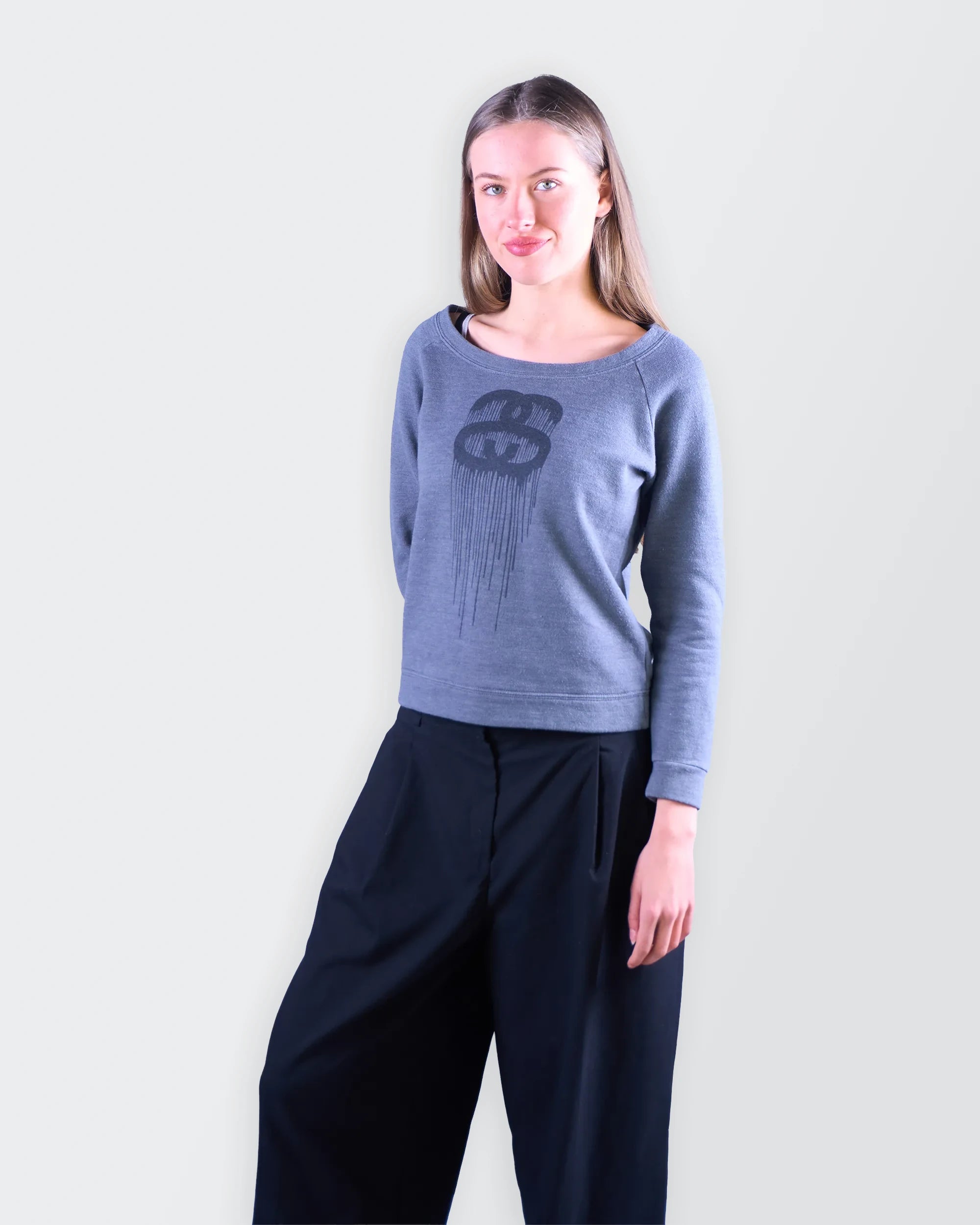Stüssy Blue Crewneck Jumper - S