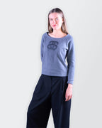 Stüssy Blue Crewneck Jumper - S