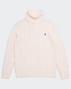 Ralph Lauren White Turtleneck Jumper - XL
