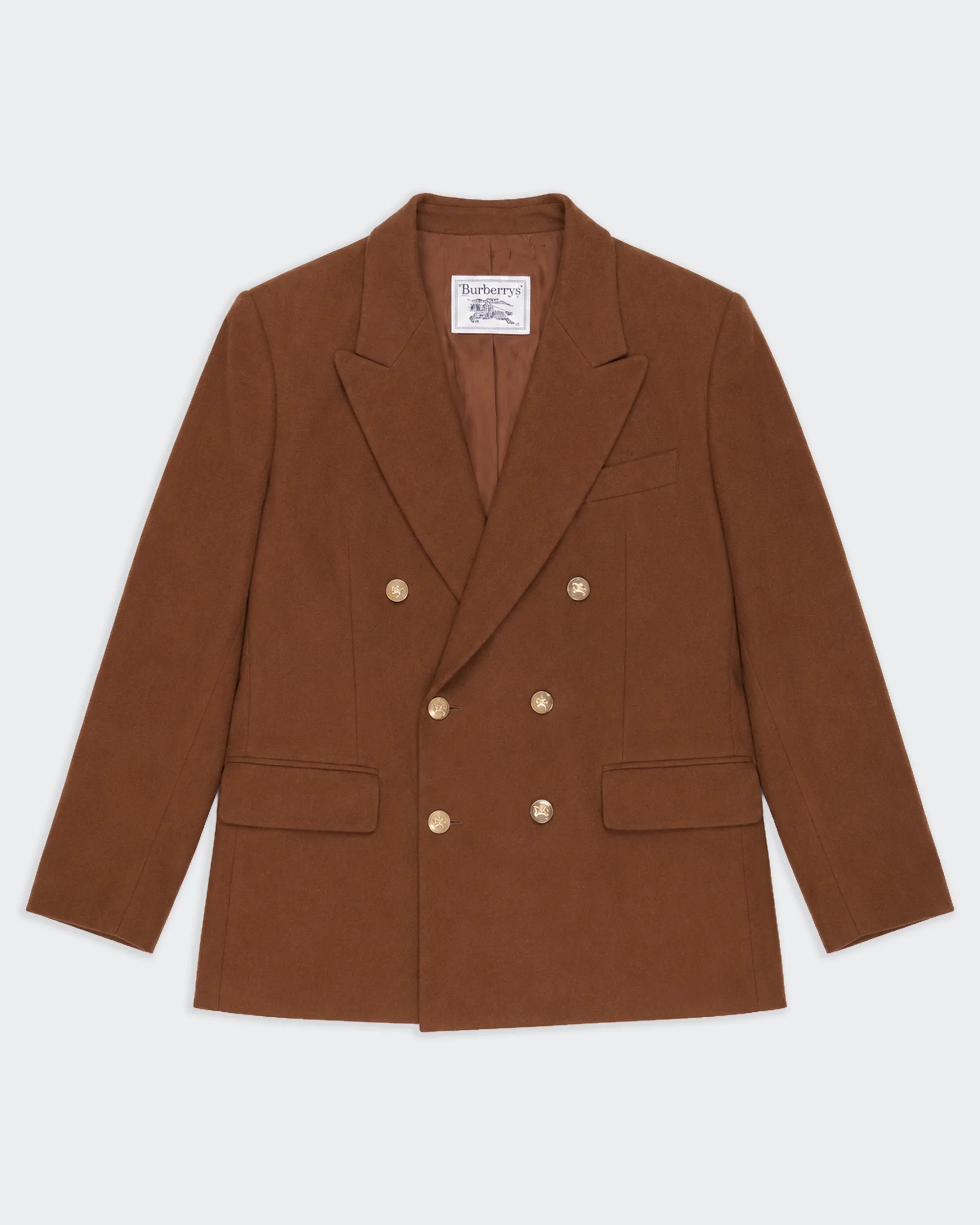 Burberry Brown Double-breasted Blazer - L