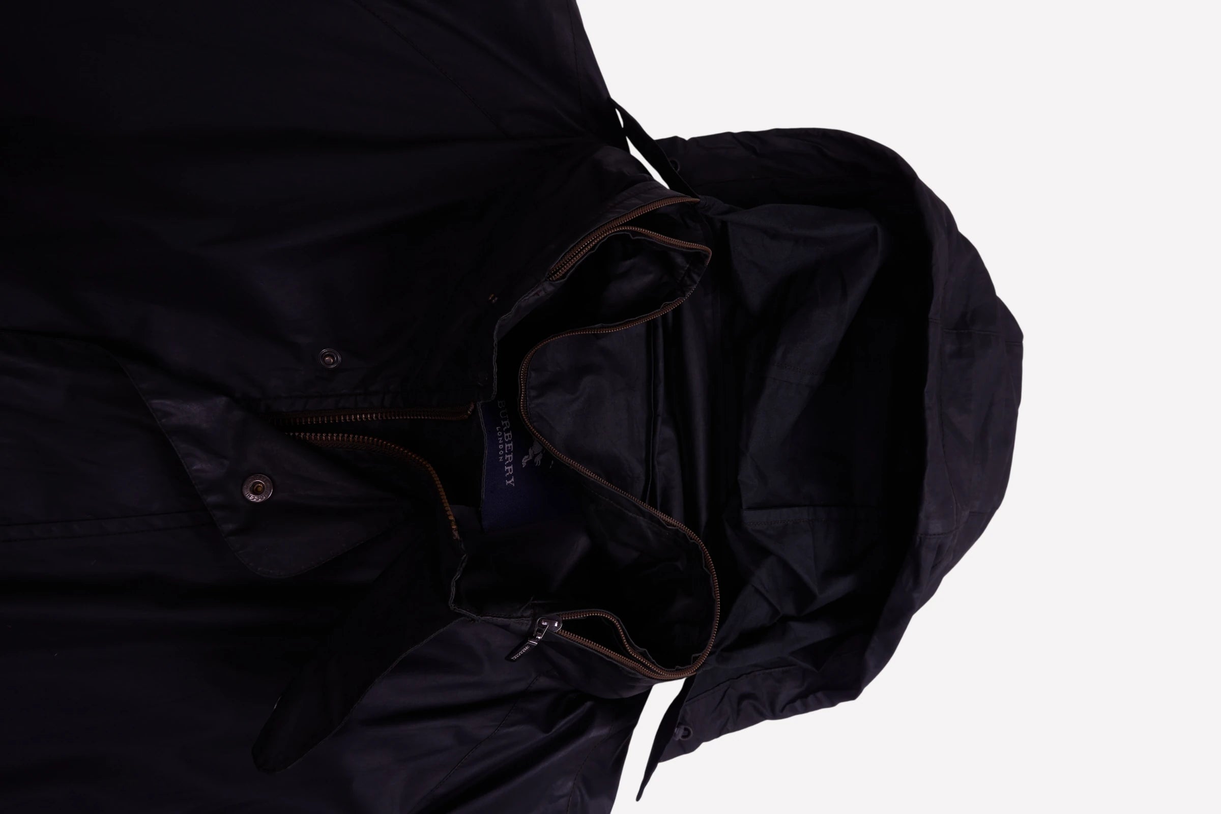Burberry Navy Overcoat - XL